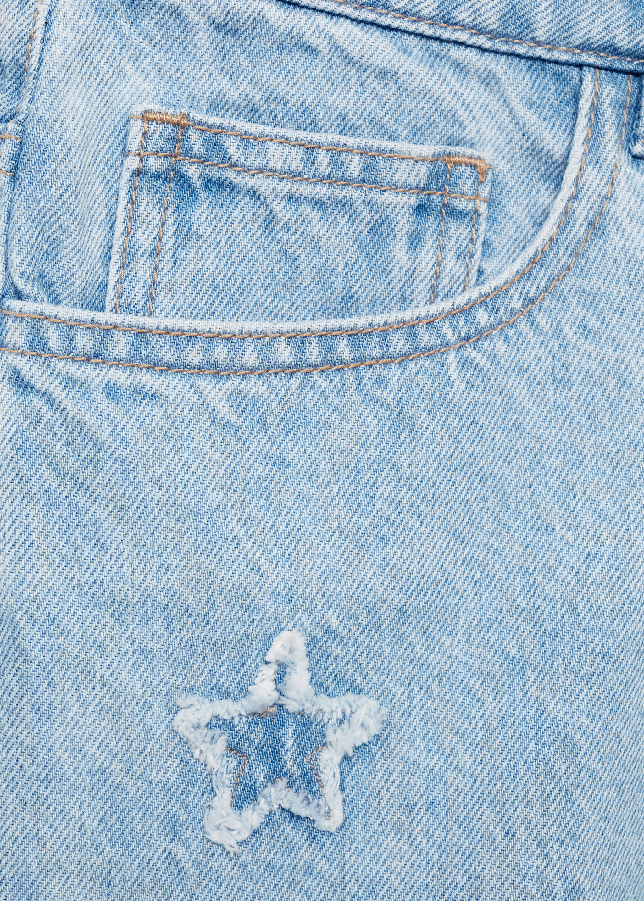 Jeansshort mit Sternmotiv - Detail des Artikels 0