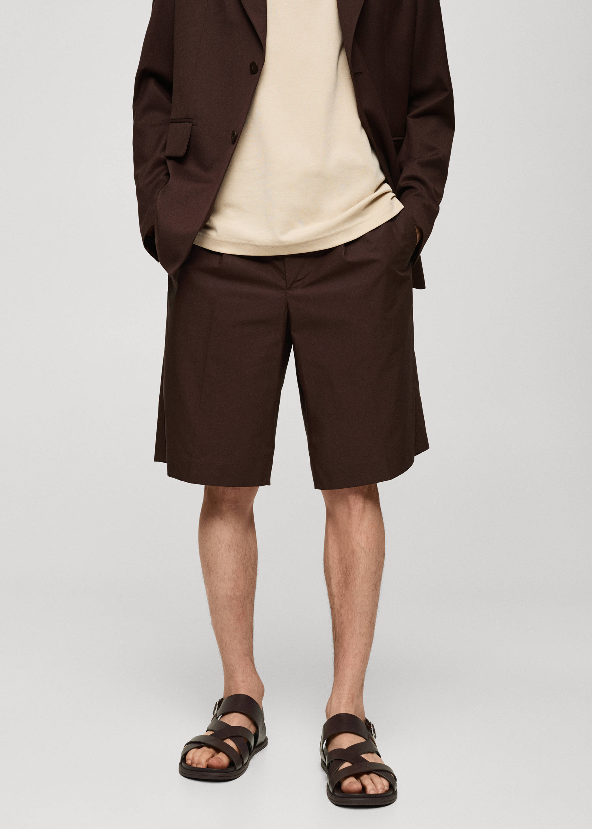 Relaxed-fit bermuda shorts - Medium plane