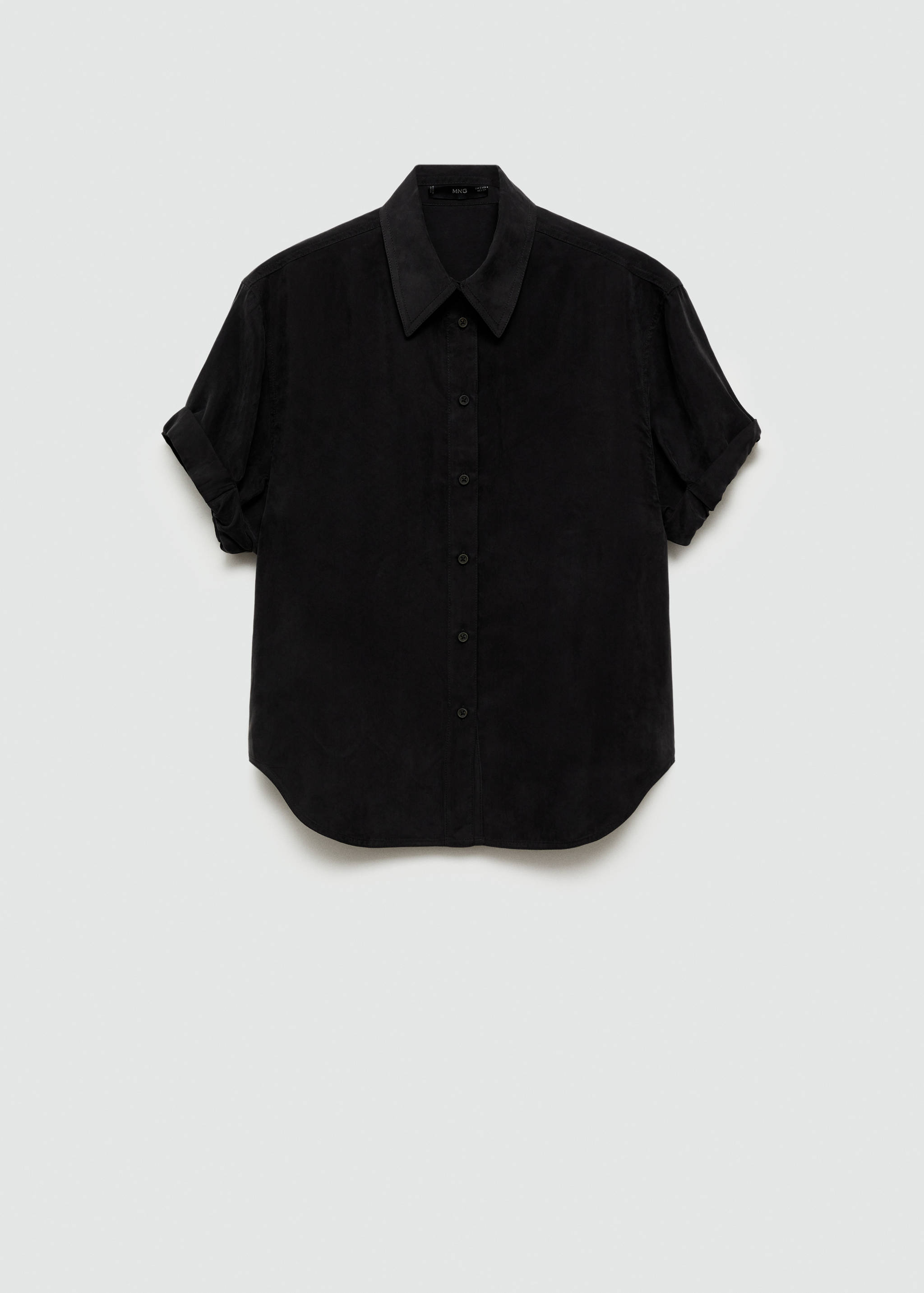 Short-sleeved cupro shirt - Article without model