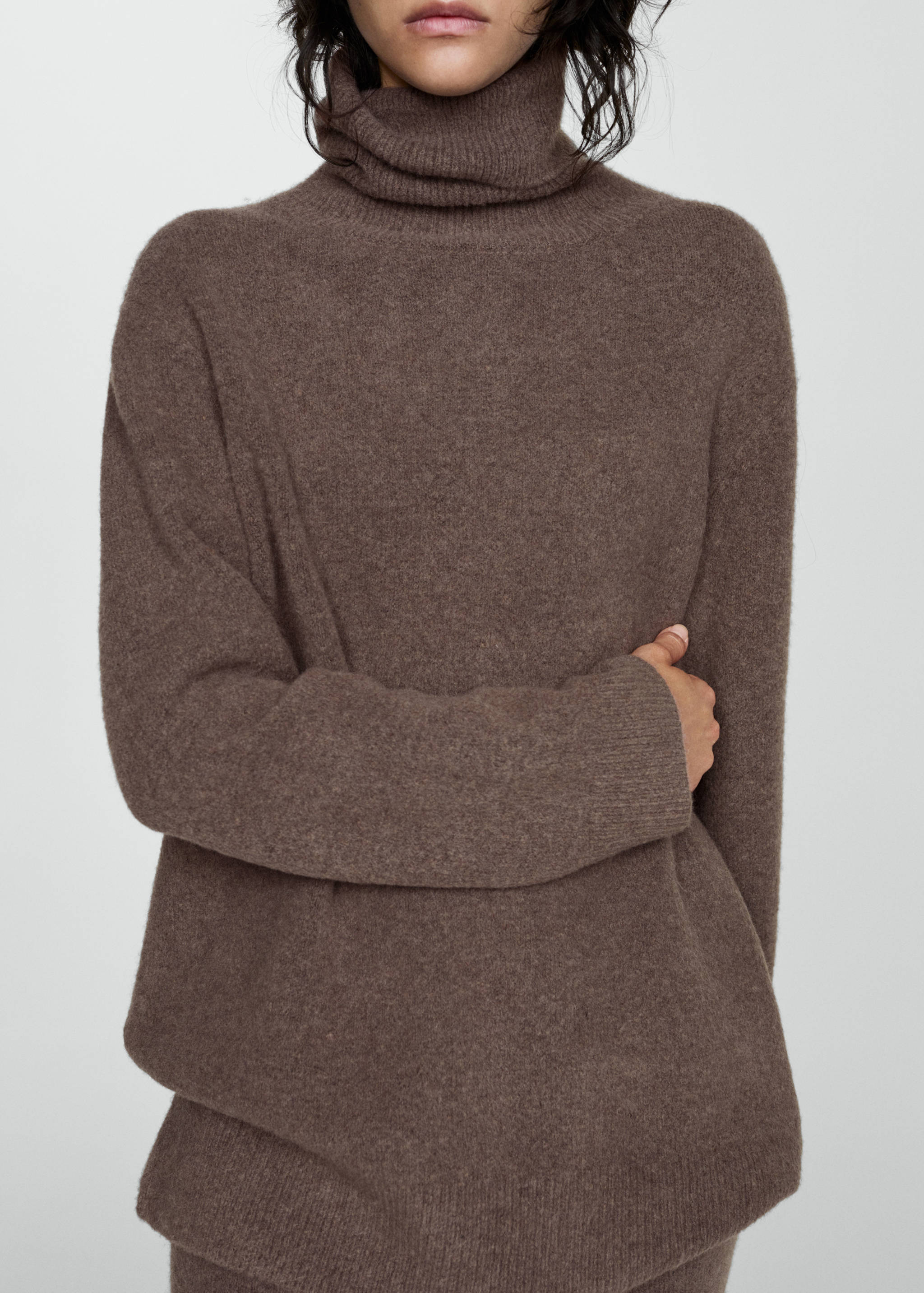 Turtleneck knit sweater - Medium plane