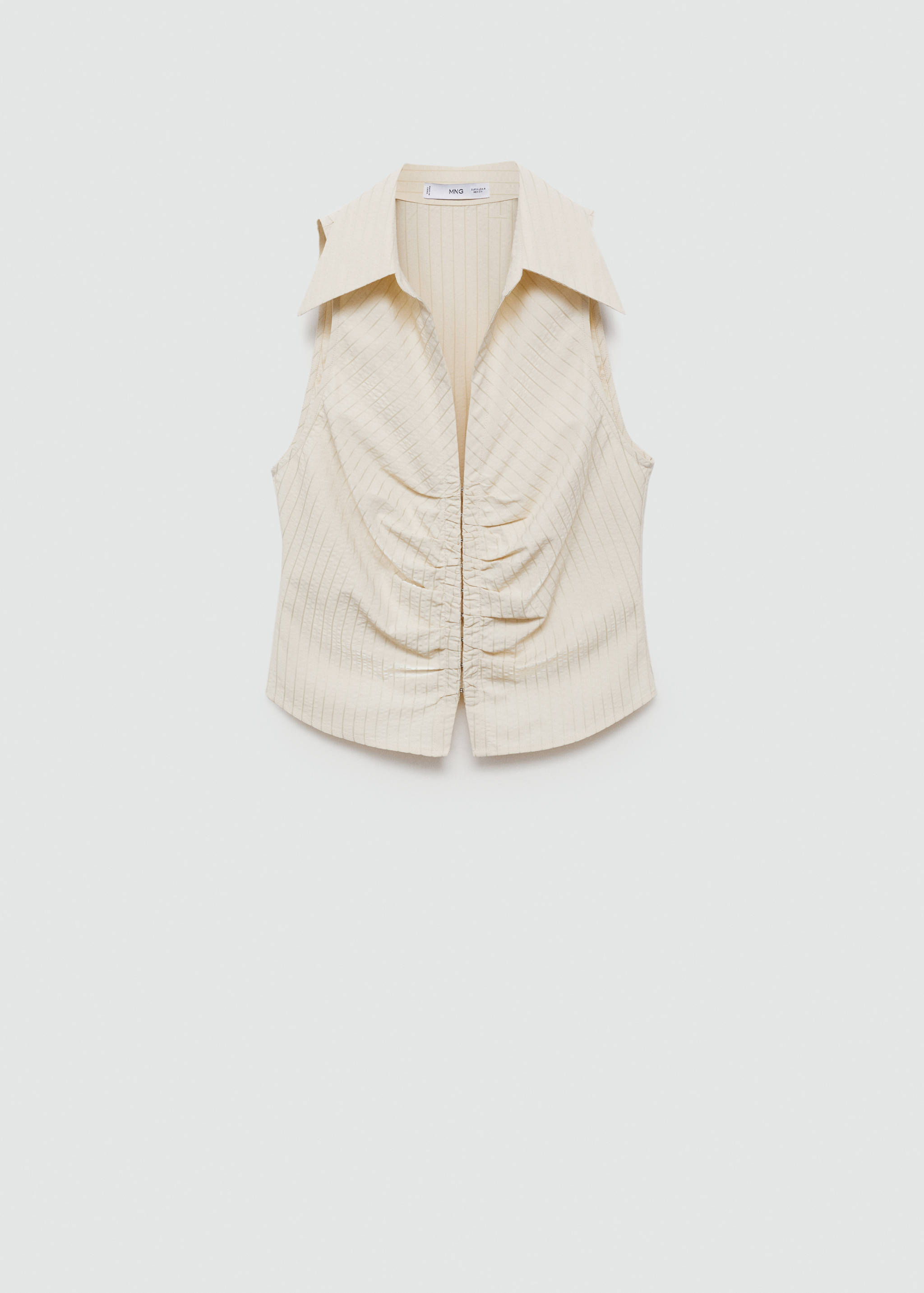 Gestreepte top met rits - Artikel zonder model