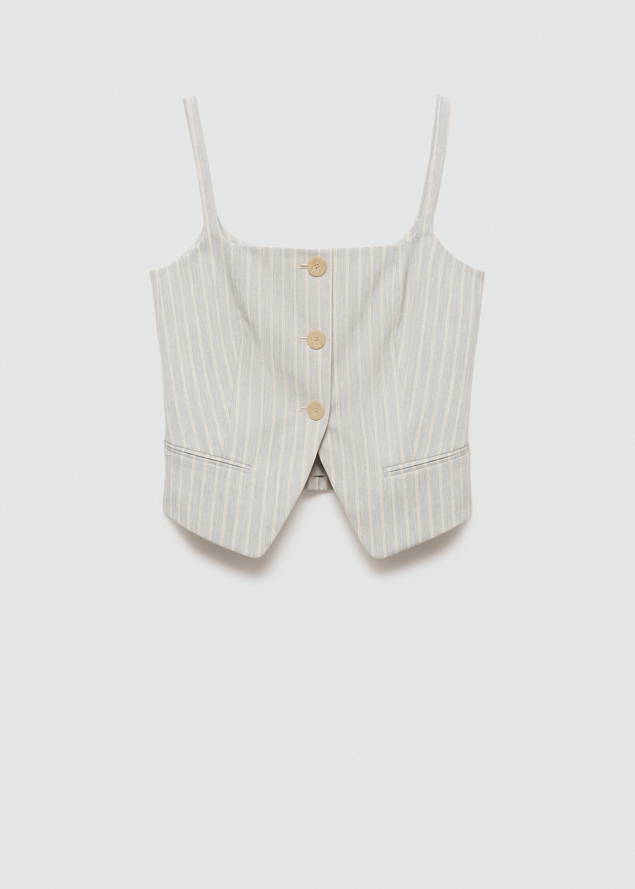 Striped waistcoat with buttons - Article without model