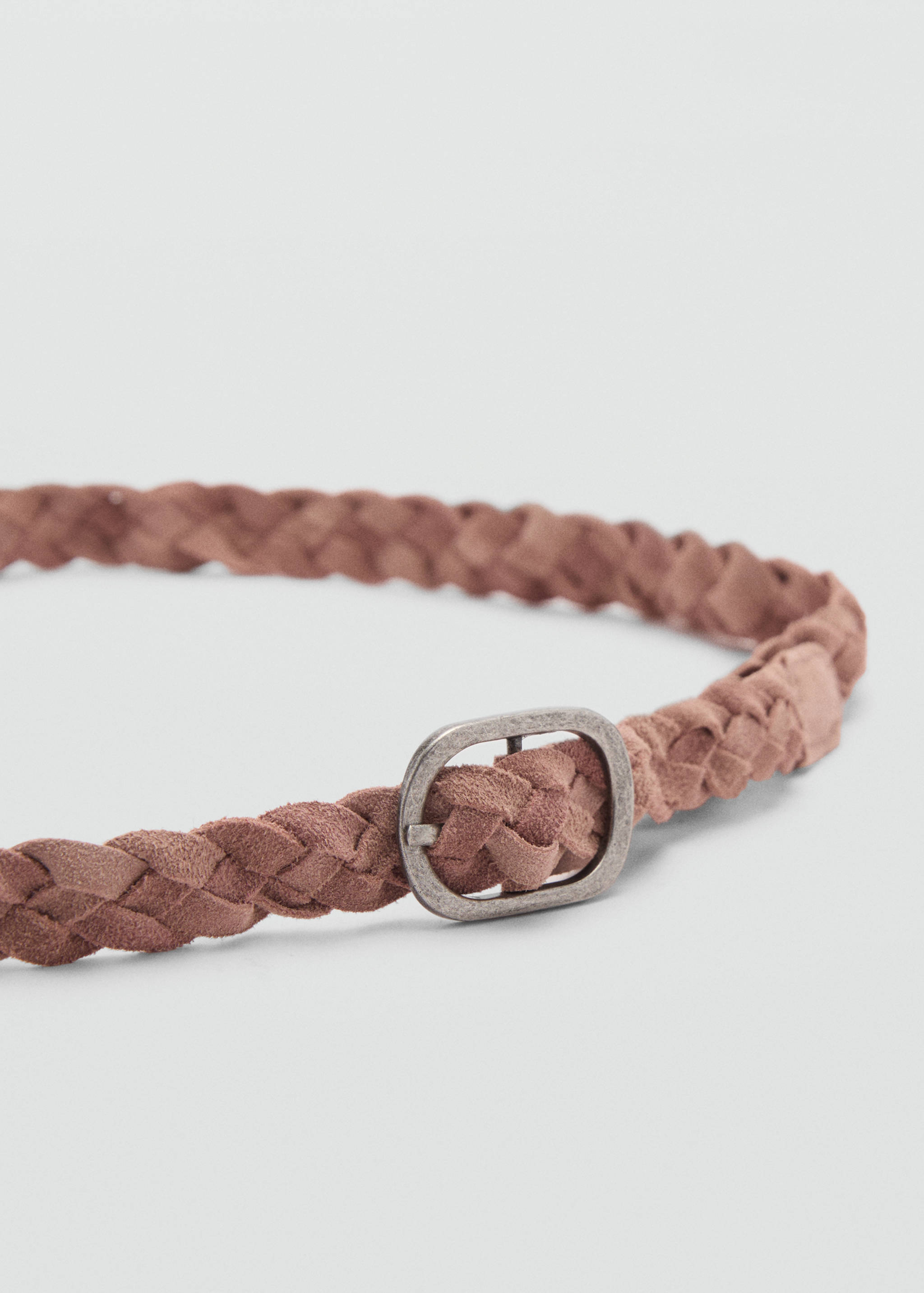 Braided leather belt - Medium plane