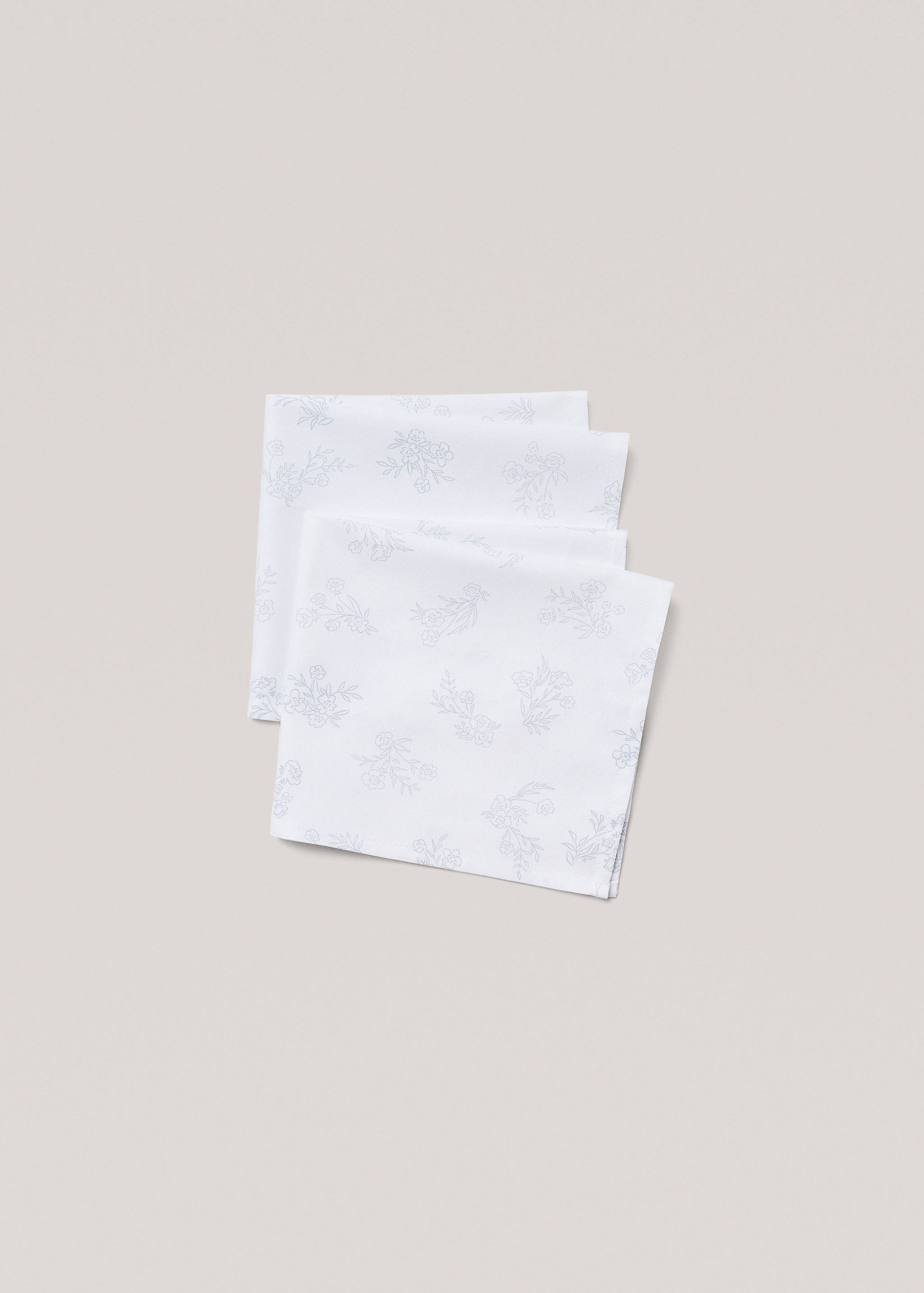 Cotton floral-design napkin - Article without model