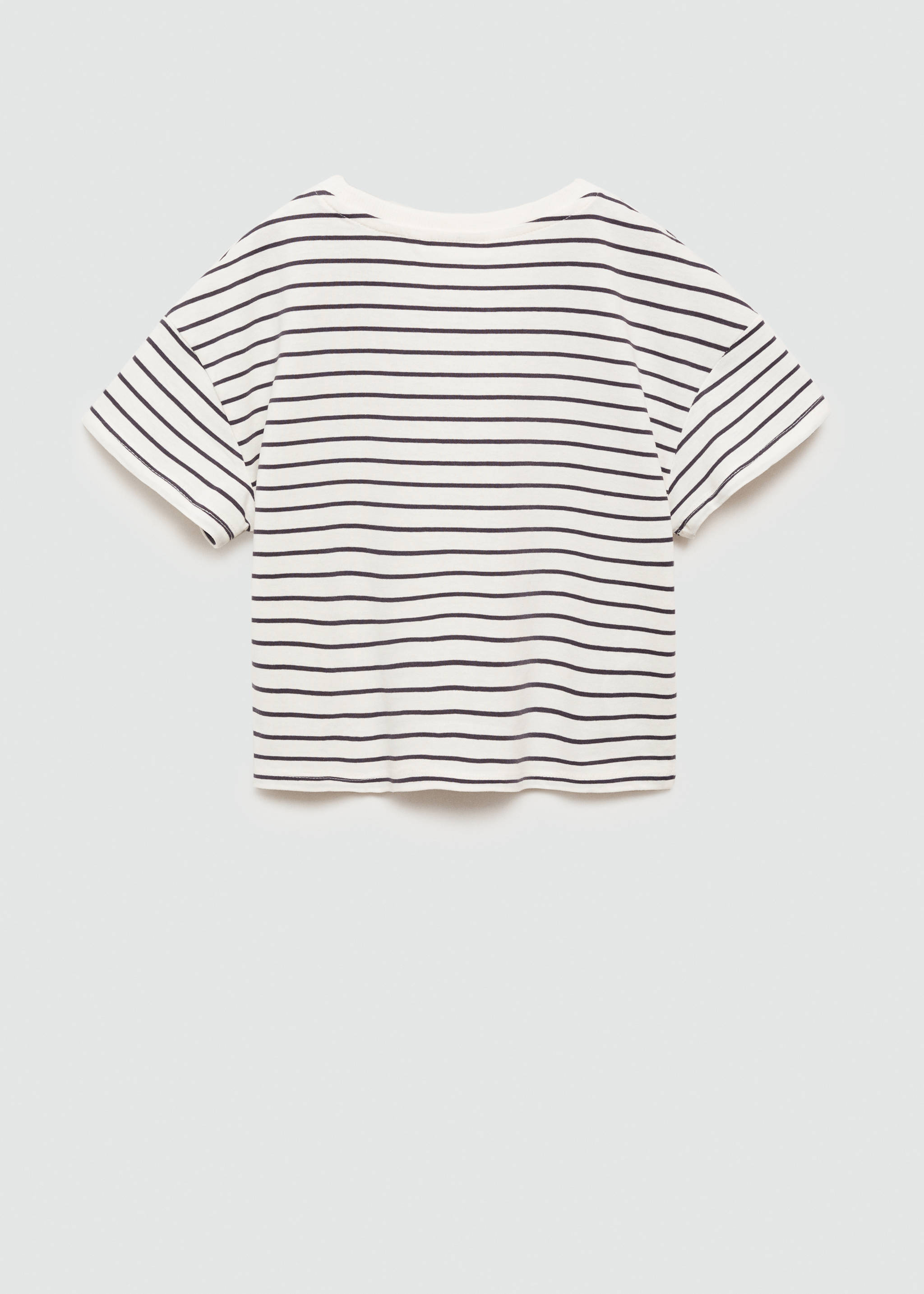 Striped cotton T-shirt - Reverse of the article