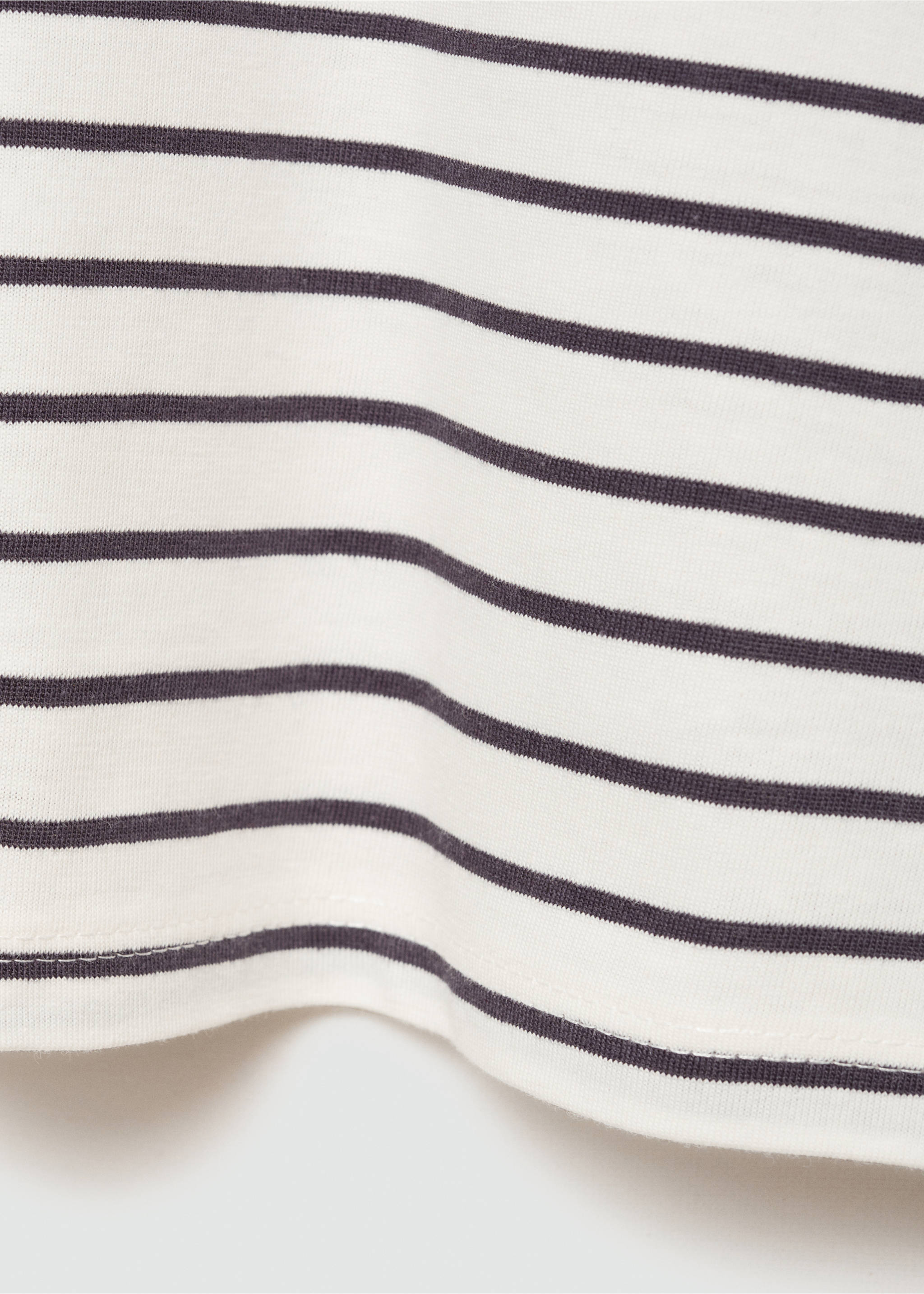 Striped cotton T-shirt - Details of the article 0, Off White. Ref: 77073278-00.