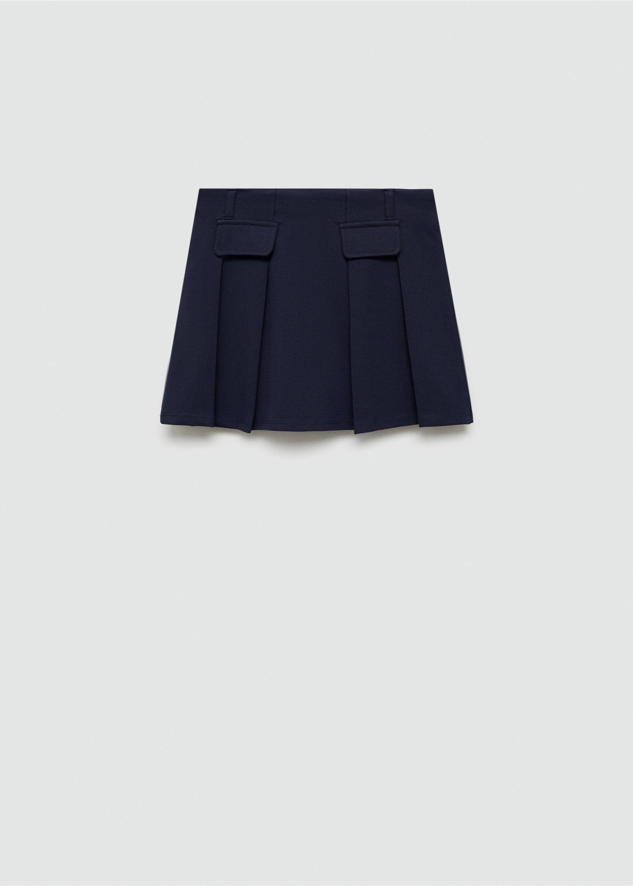 Pleated mini-skirt - Article without model, Dark Navy. Ref: 77073282-00.