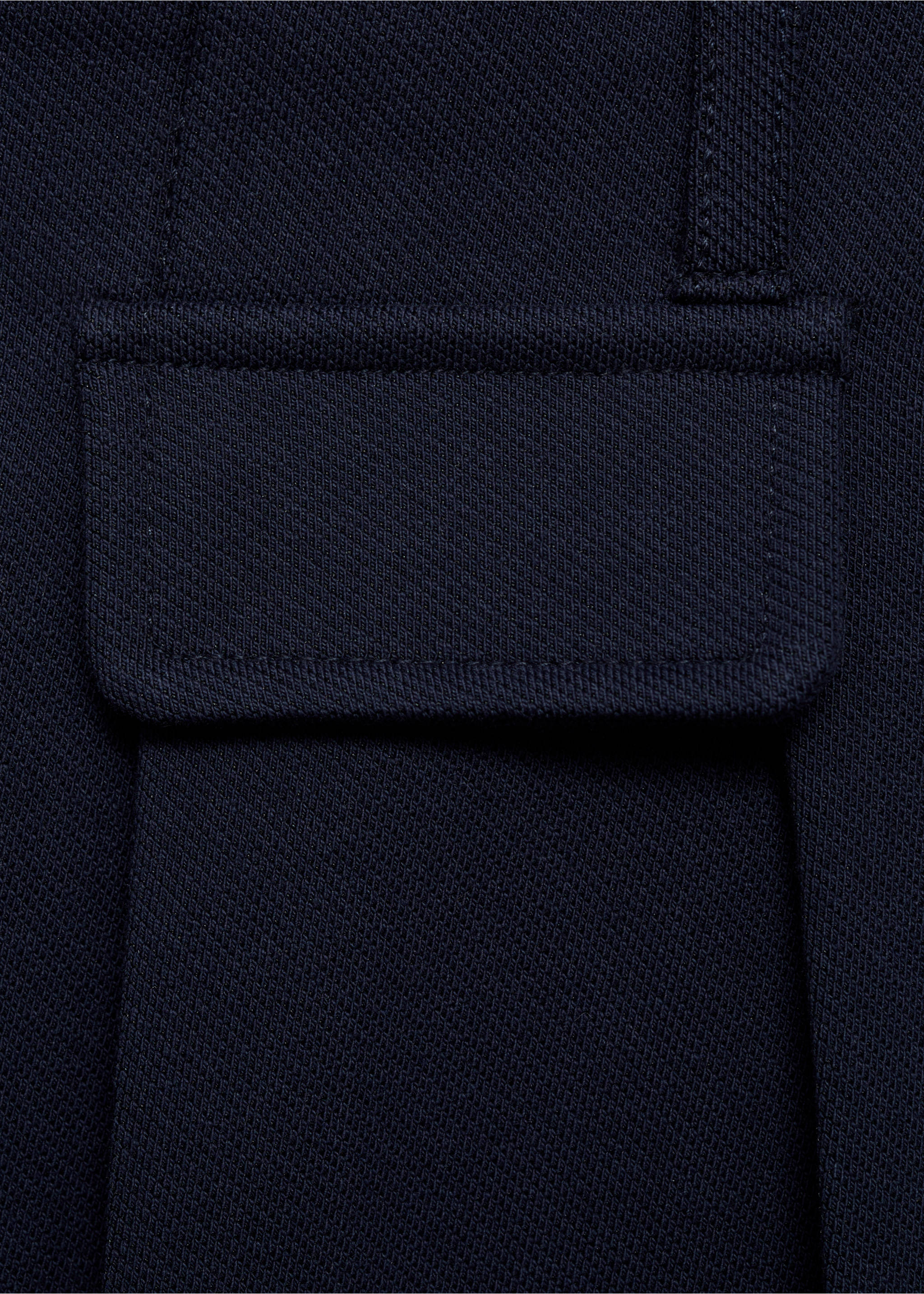 Pleated mini-skirt - Details of the article 8, Dark Navy. Ref: 77073282-00.