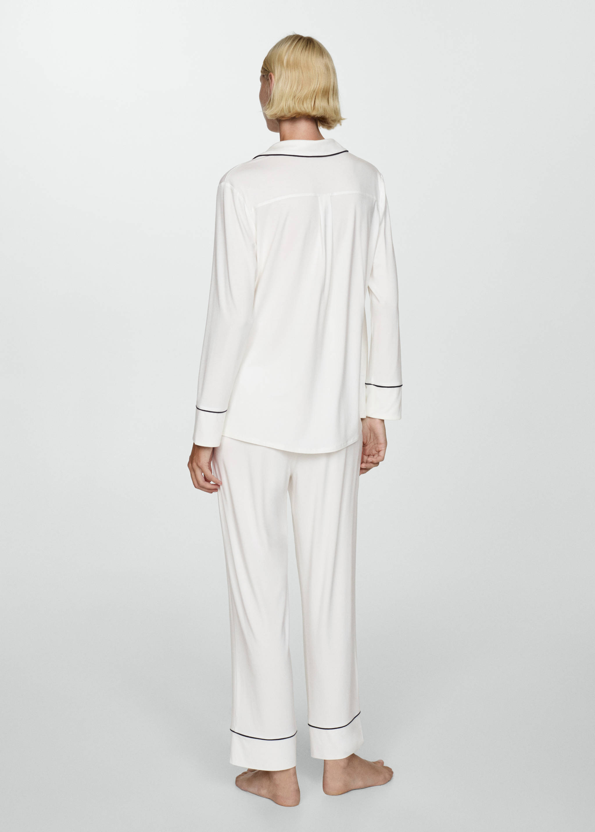 Dvoudílné pyžamo s ozdobným lemováním - Zadní strana zboží