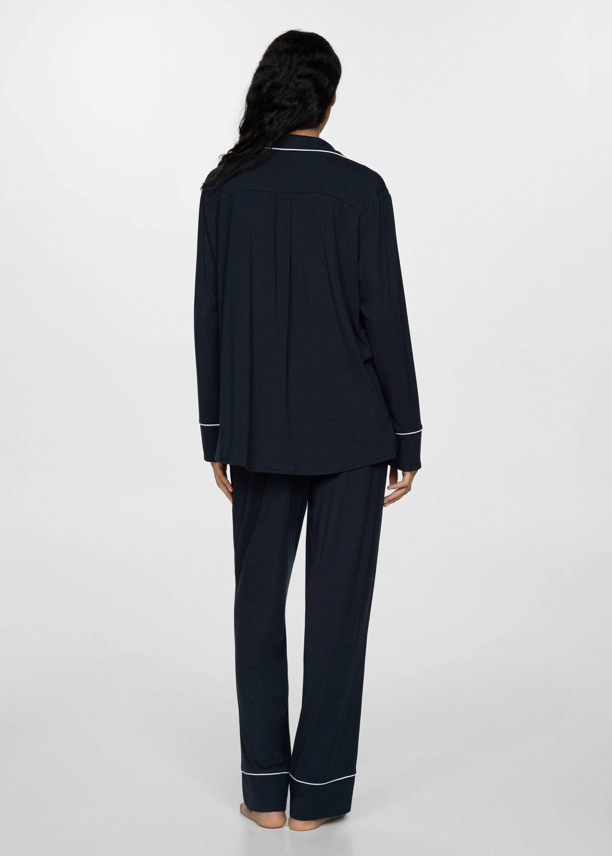 Dvoudílné pyžamo s ozdobným lemováním - Zadní strana zboží