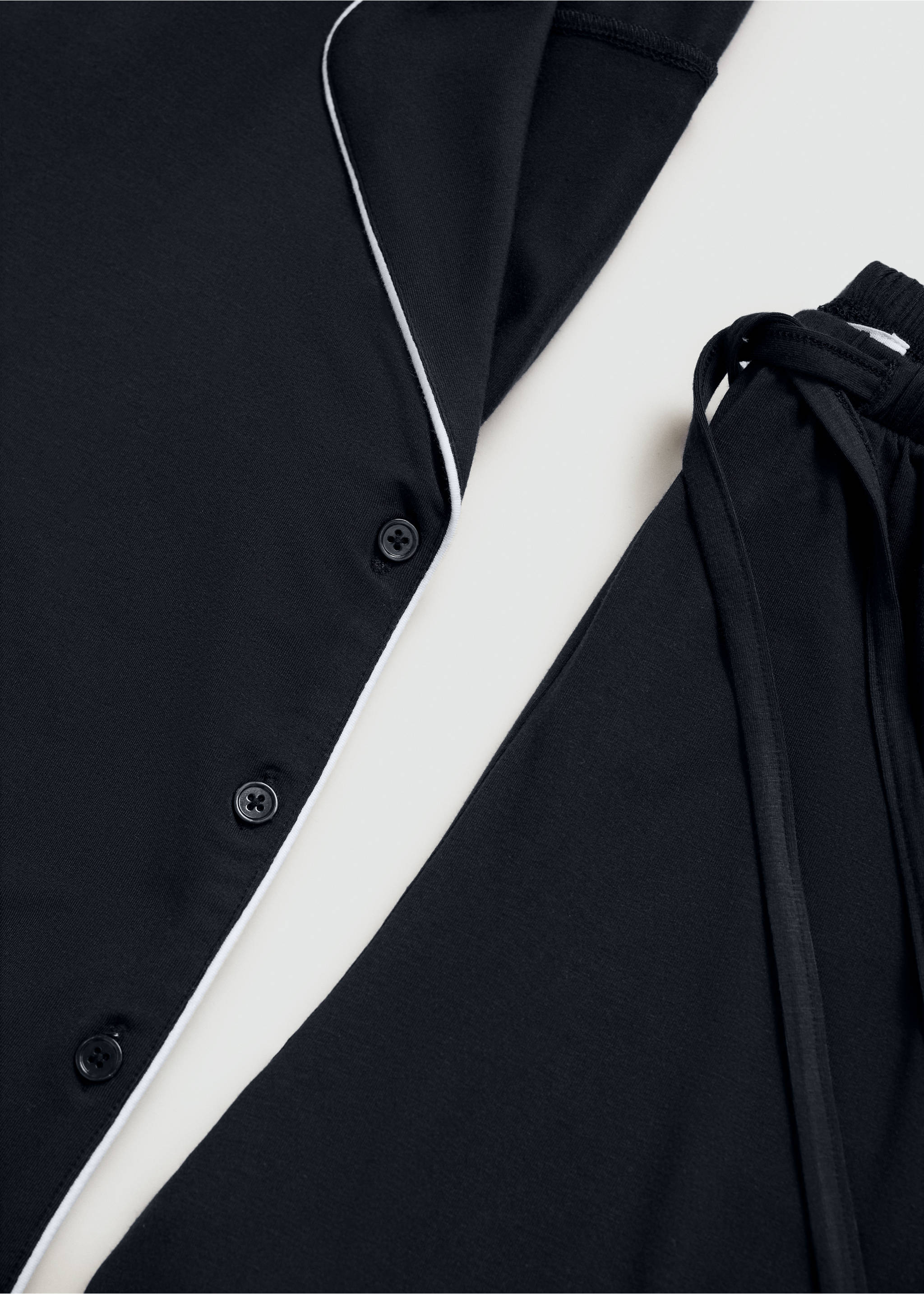 Pijama dos piezas ribete - Detalle del artículo 0, Azul marino oscuro. Ref: 77073289-00.