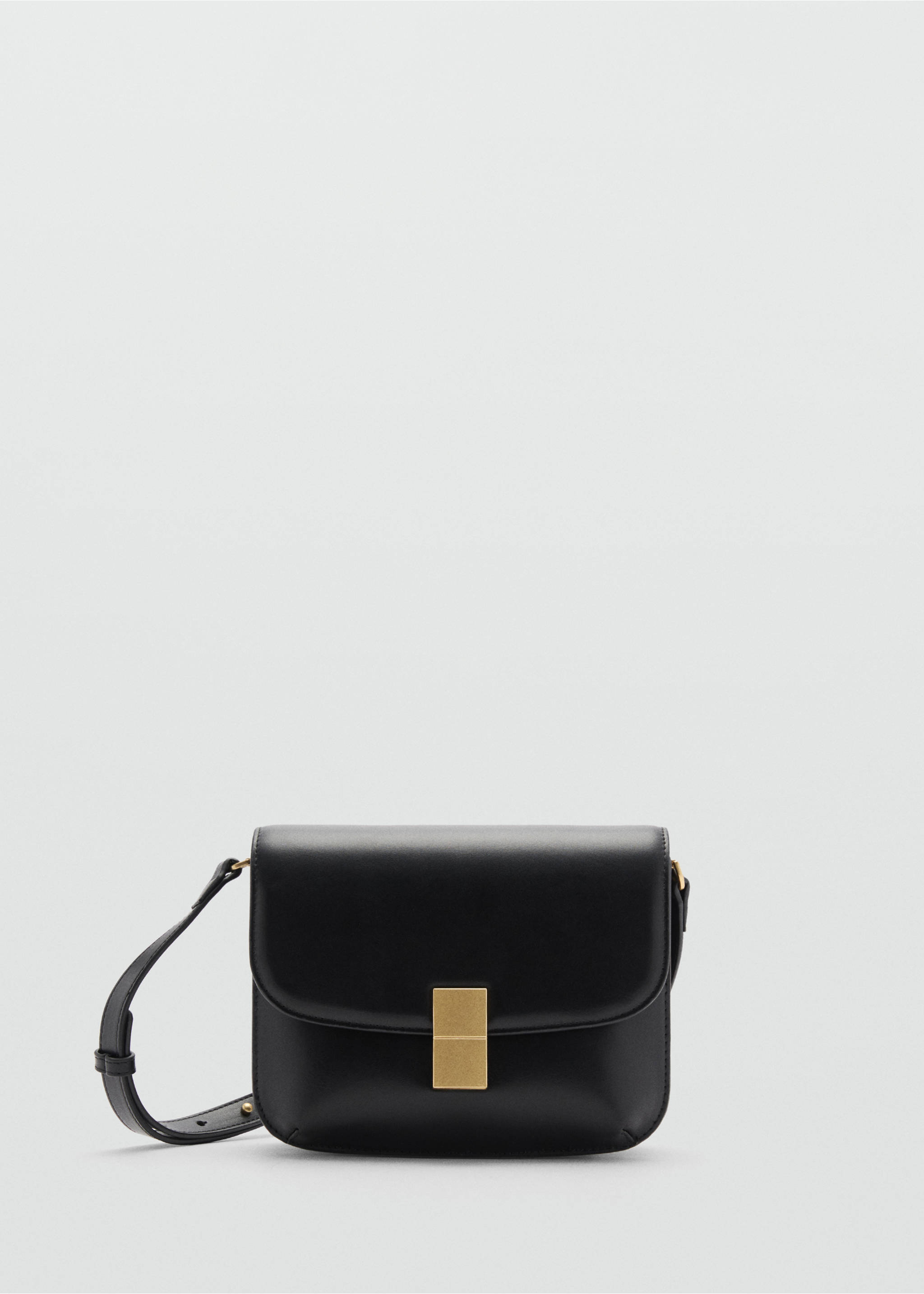 Crossbody bag with metal closure - Article without model, Black. Ref: 77074011-00.
