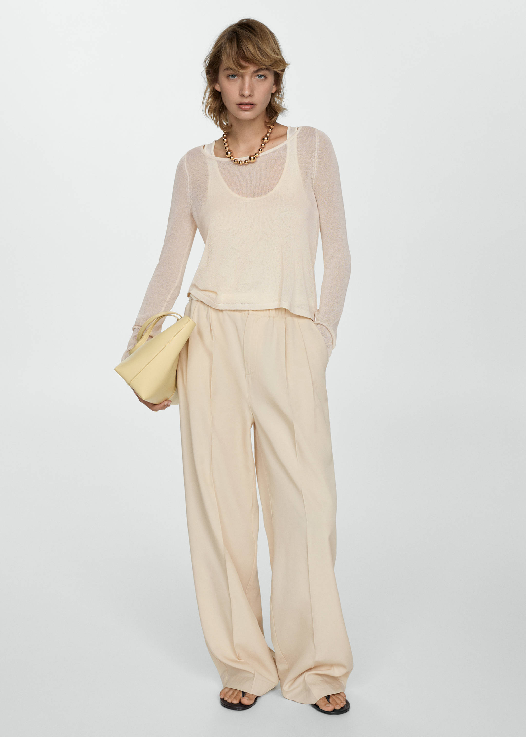 Pull-over combiné maille - Plan général