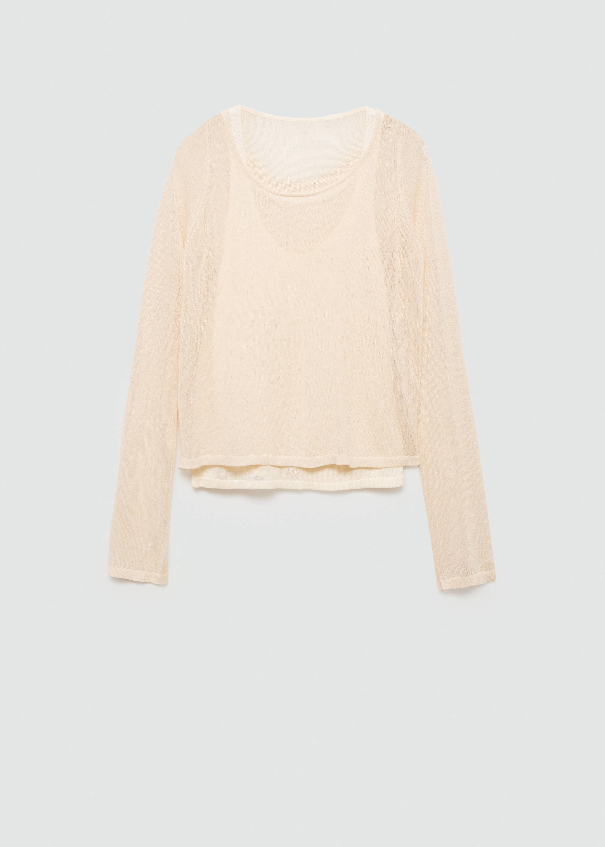 Pull-over combiné maille - Article sans modèle