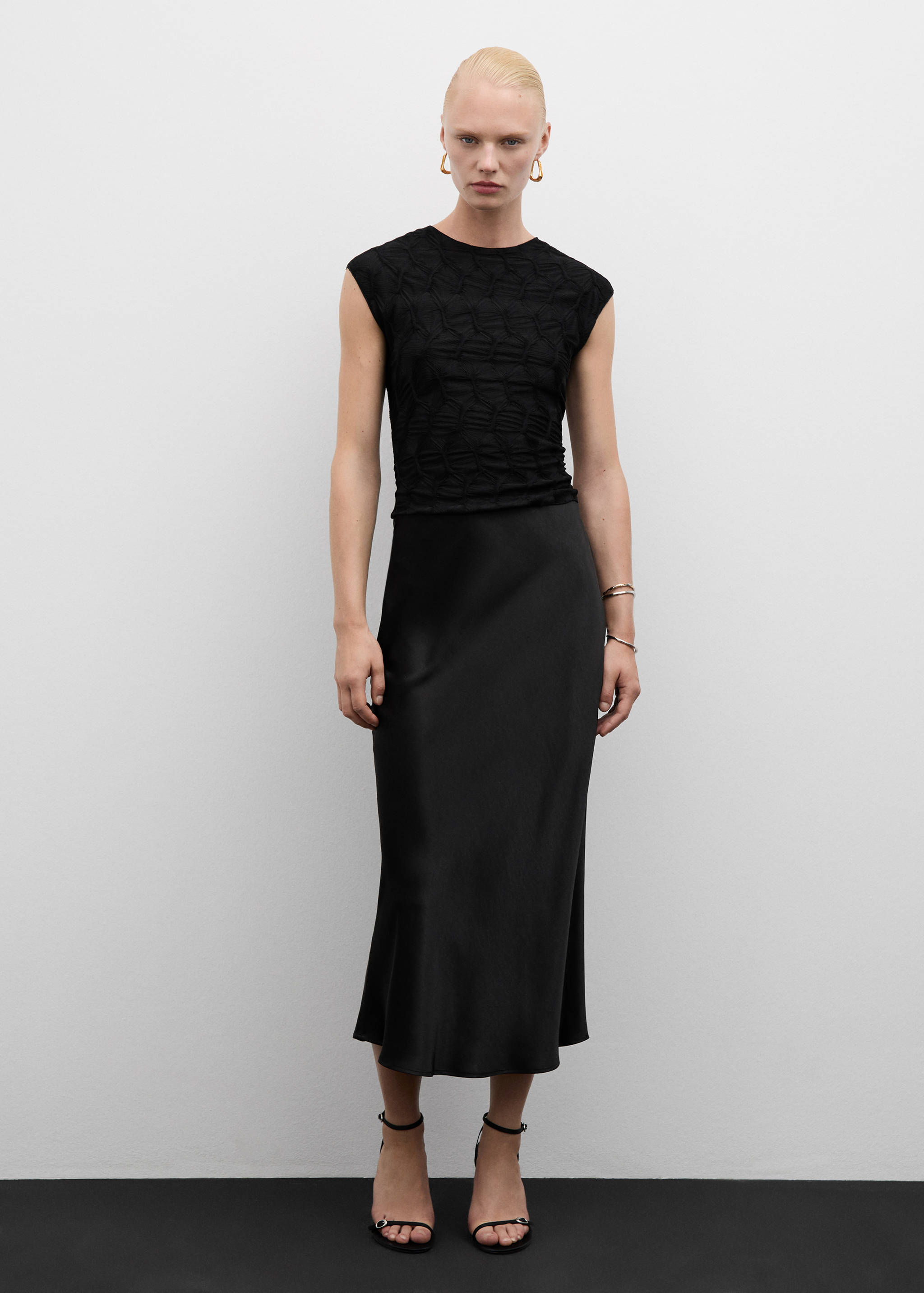 Camiseta textura manga corta - Plano general