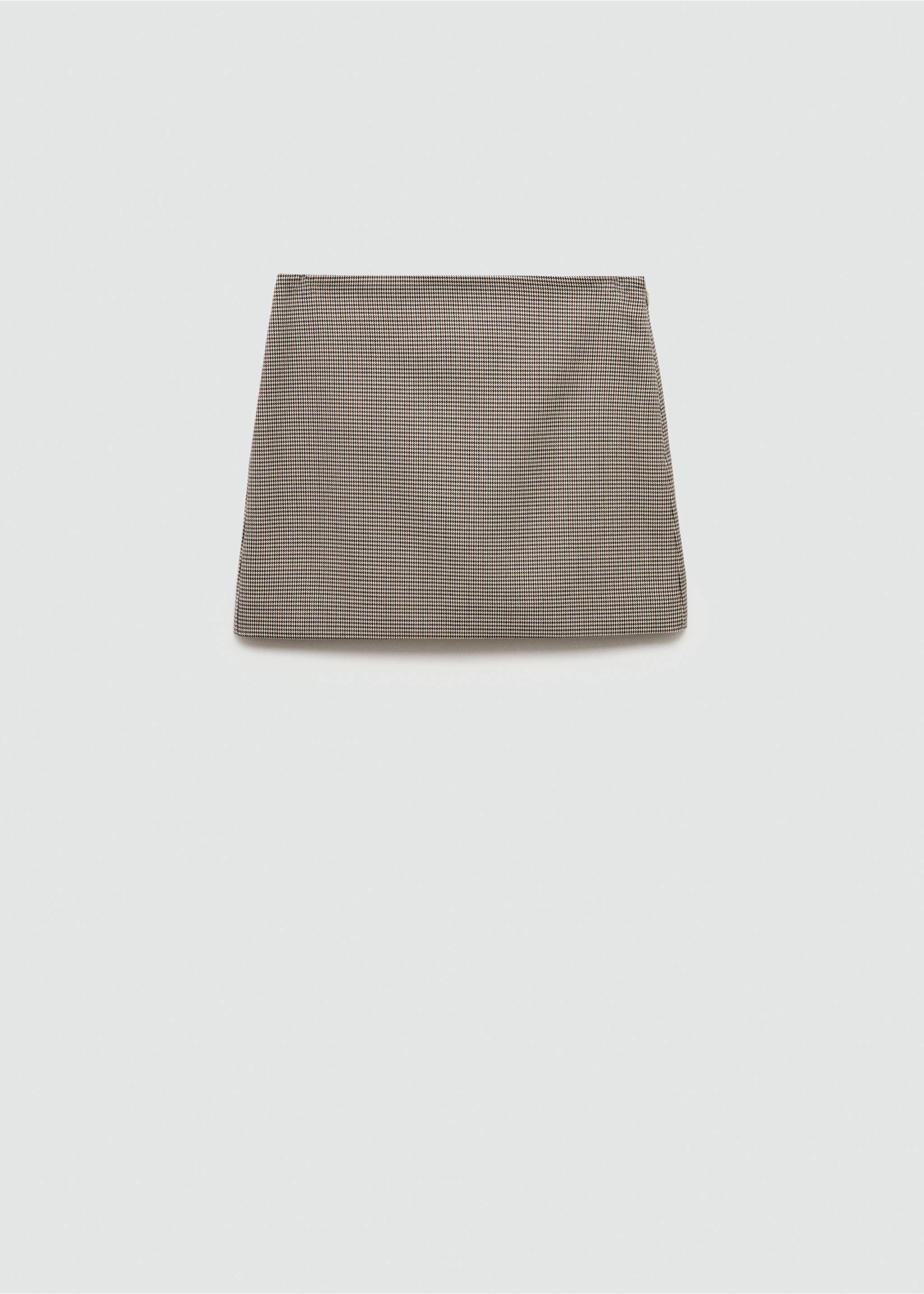 Houndstooth miniskirt - Article without model, Brown. Ref: 77074024-00.