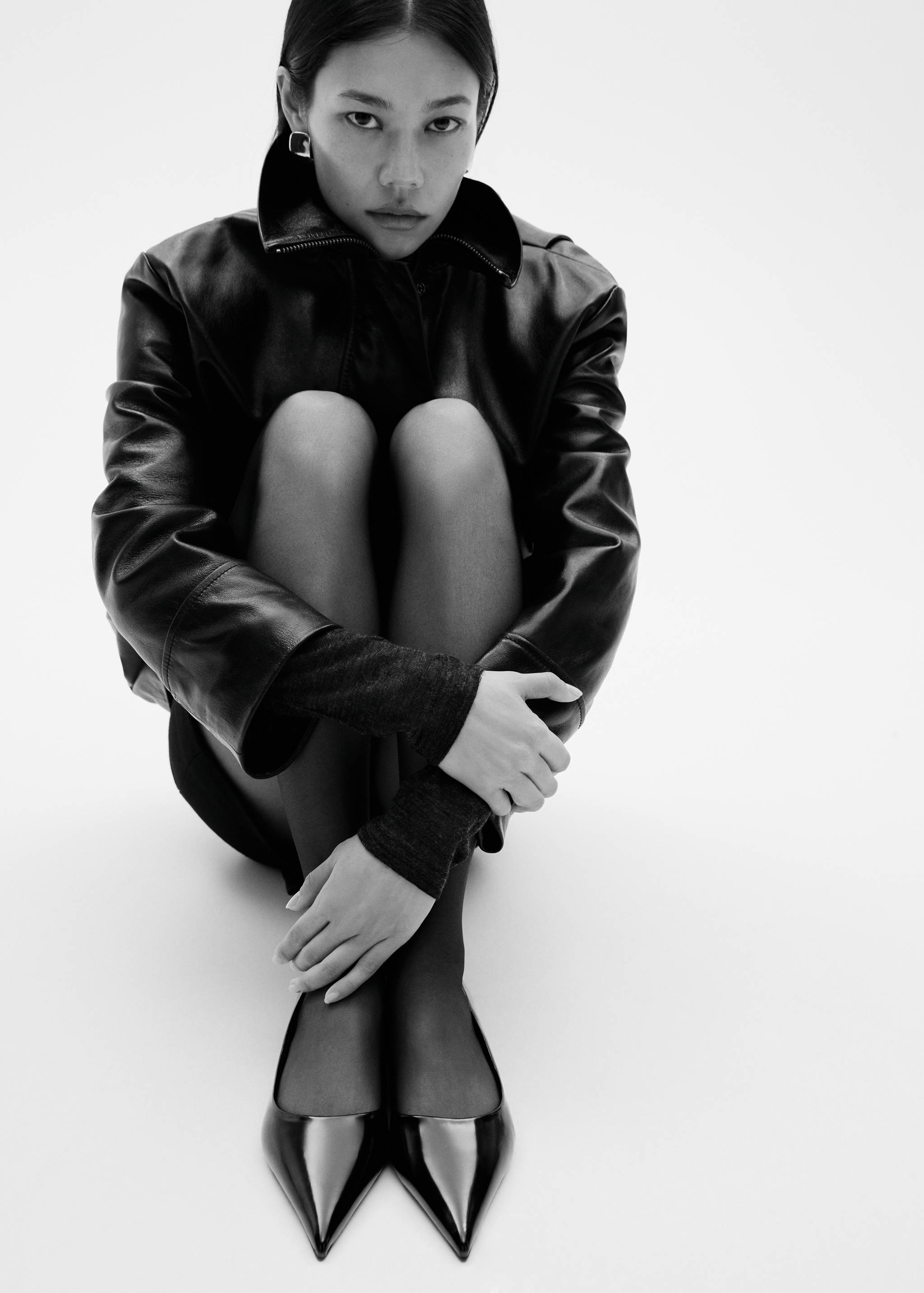 Patent-effect stiletto-heel shoes - General plane