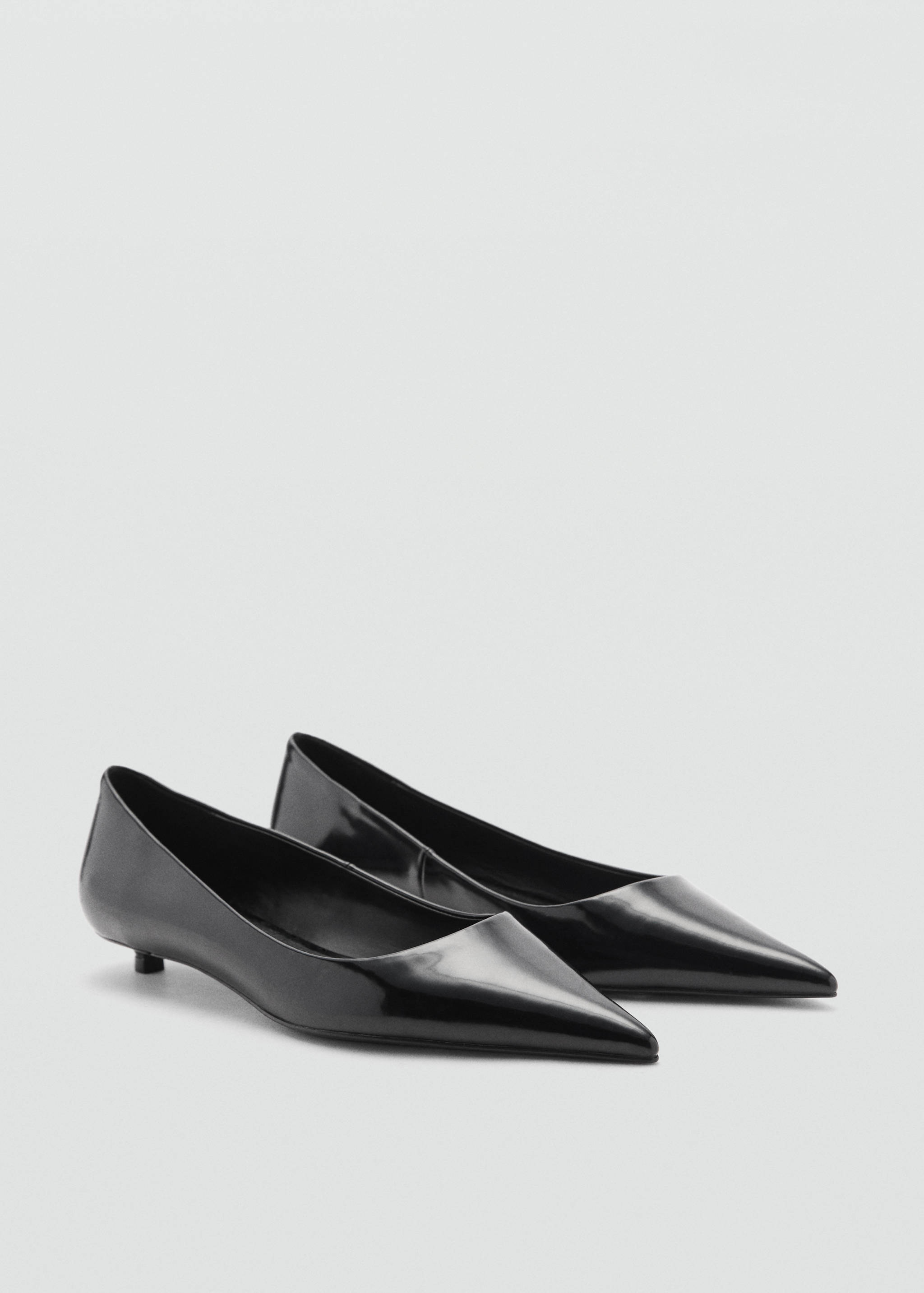 Patent-effect stiletto-heel shoes - Medium plane