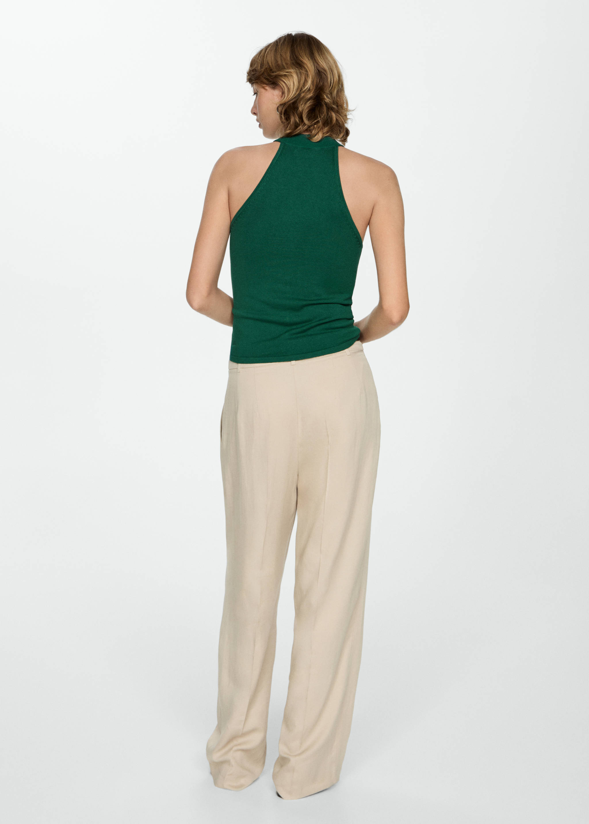 Halter-neck knitted top - Reverse of the article