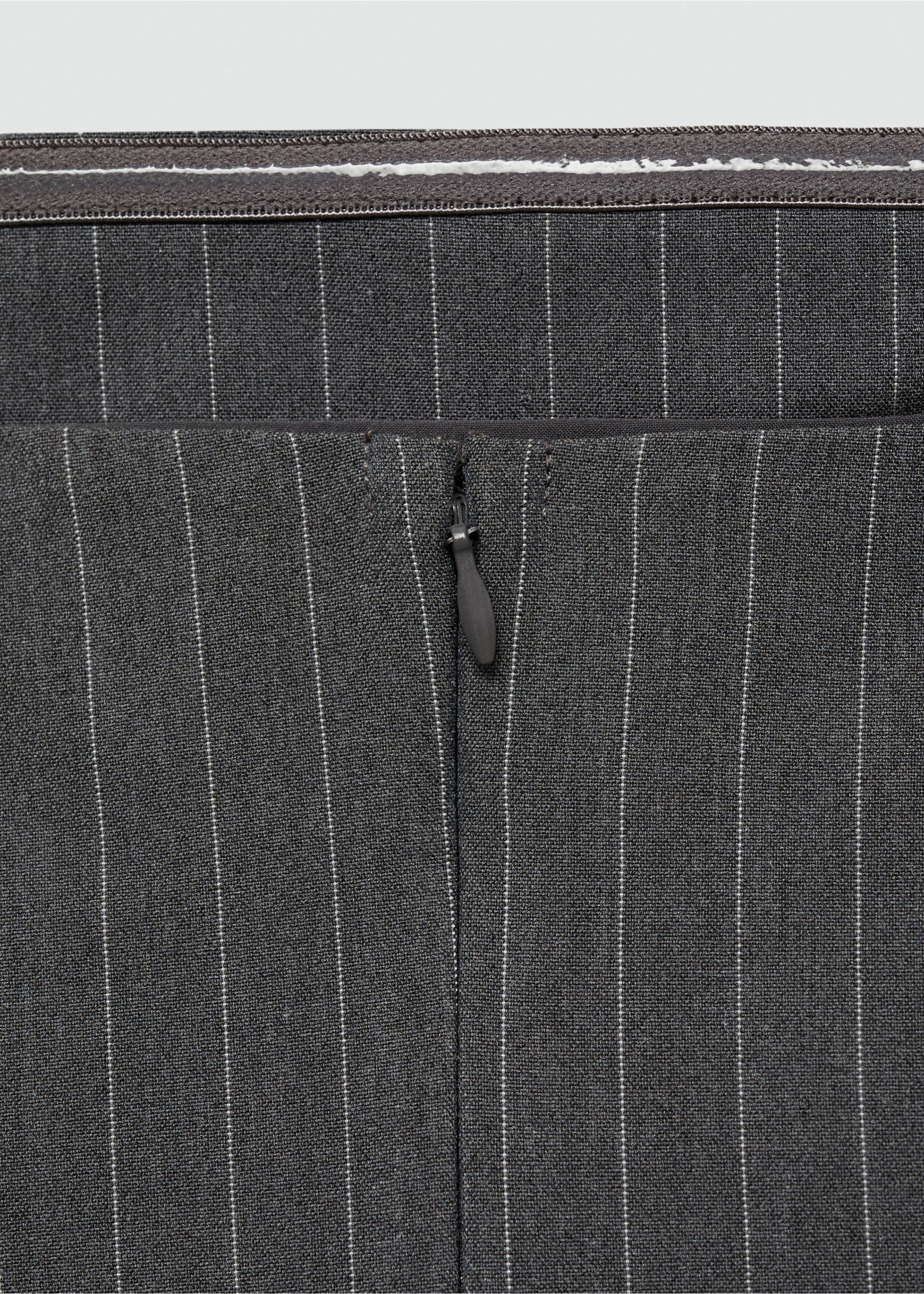 Strapless top with pinstripe - Details of the article 0, Grey. Ref: 77074029-00.