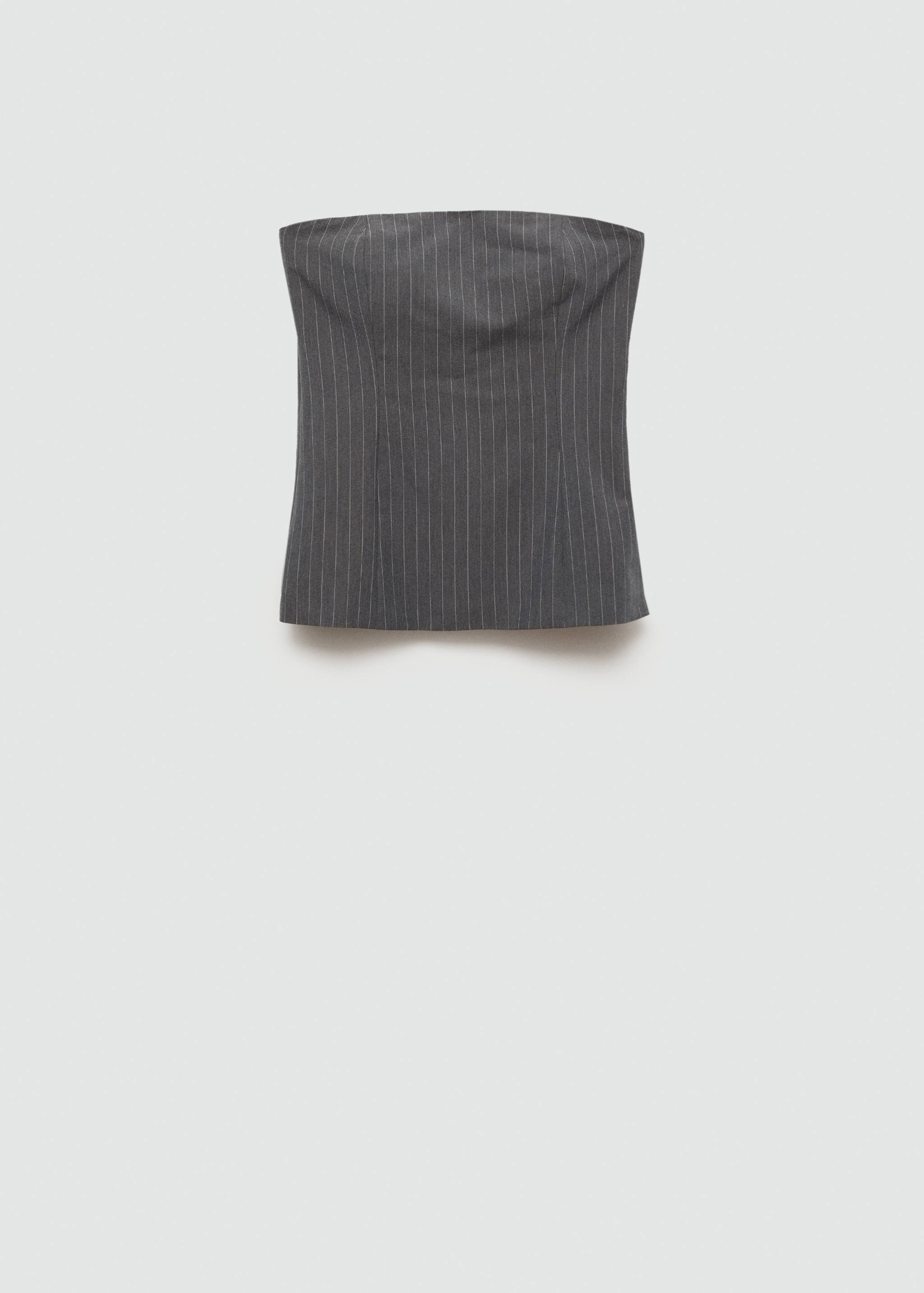 Strapless top met krijtstreep - Artikel zonder model