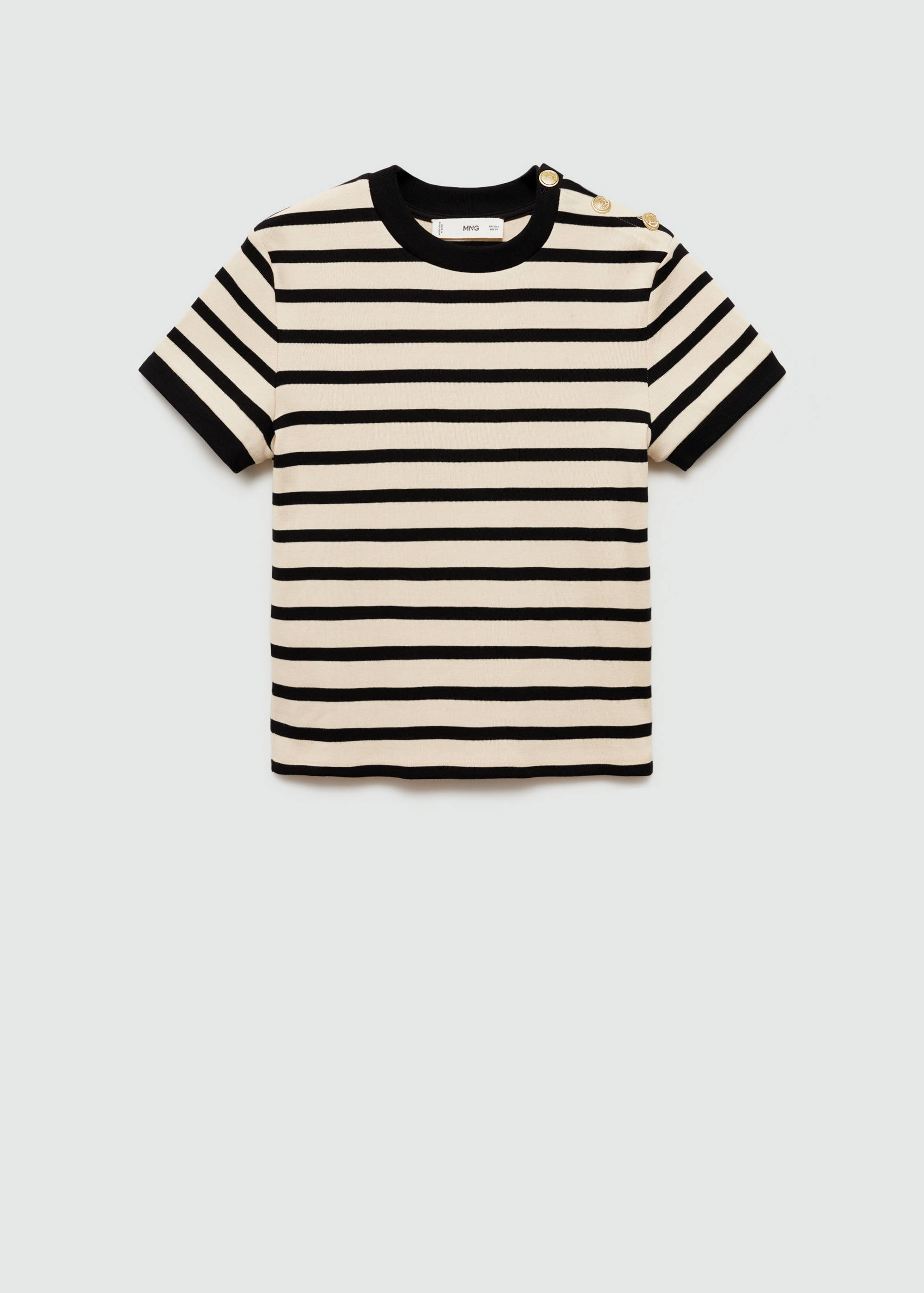 T-shirt with contrasting buttons - Article without model