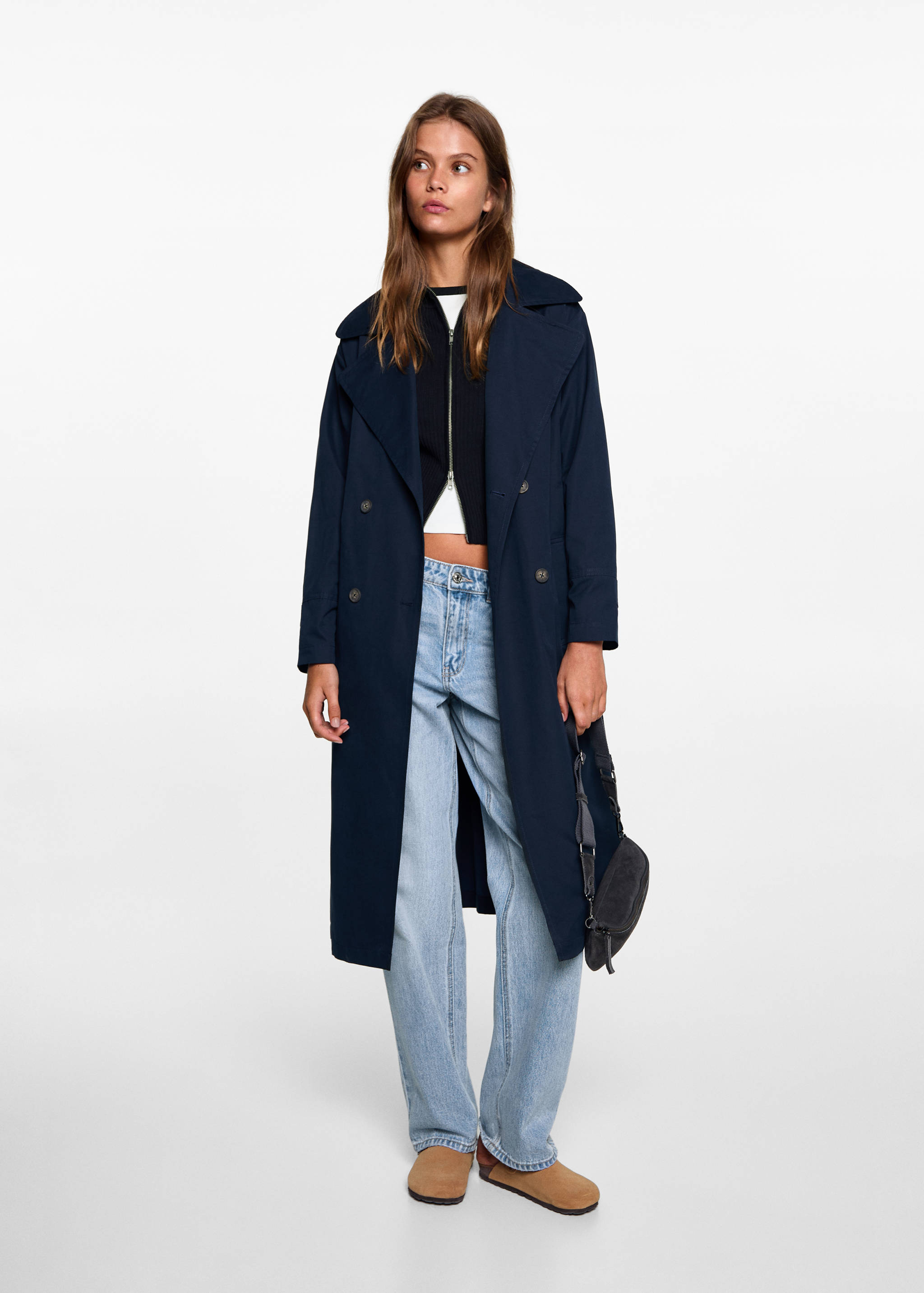 Càrdigan punt cremallera - Pla general