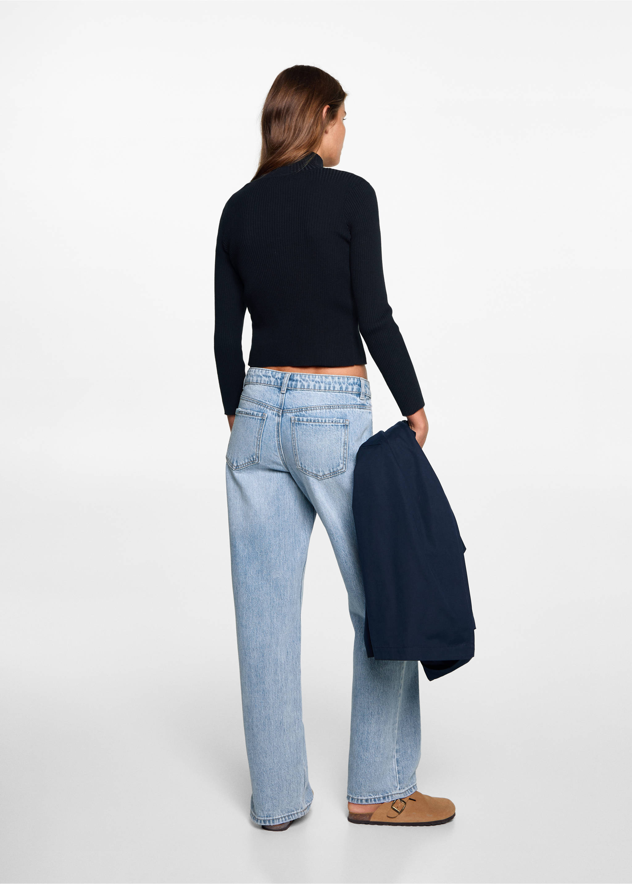 Càrdigan punt cremallera - Revers de l'article, Blau marí fosc. Ref: 77074040-00.