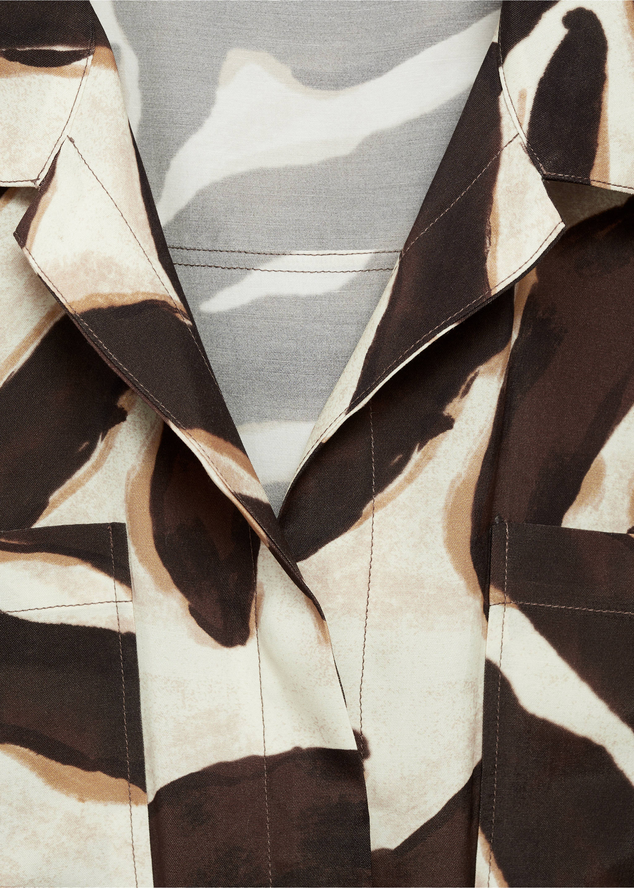 Animal-Print-Jumpsuit mit Taschen - Detail des Artikels 0, Braun. Ref: 77074041-00.