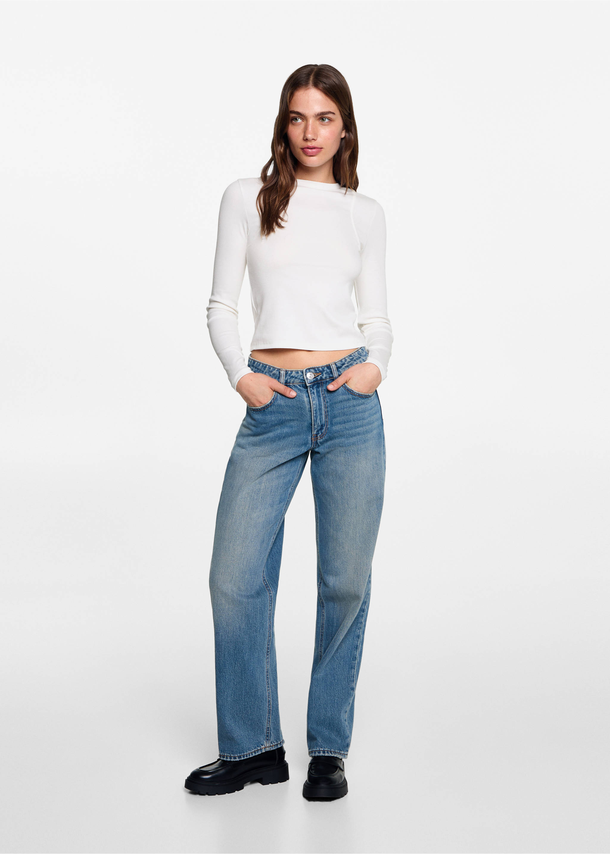 T-shirt with seam detail - General plane, Off White. Ref: 77074045-00.