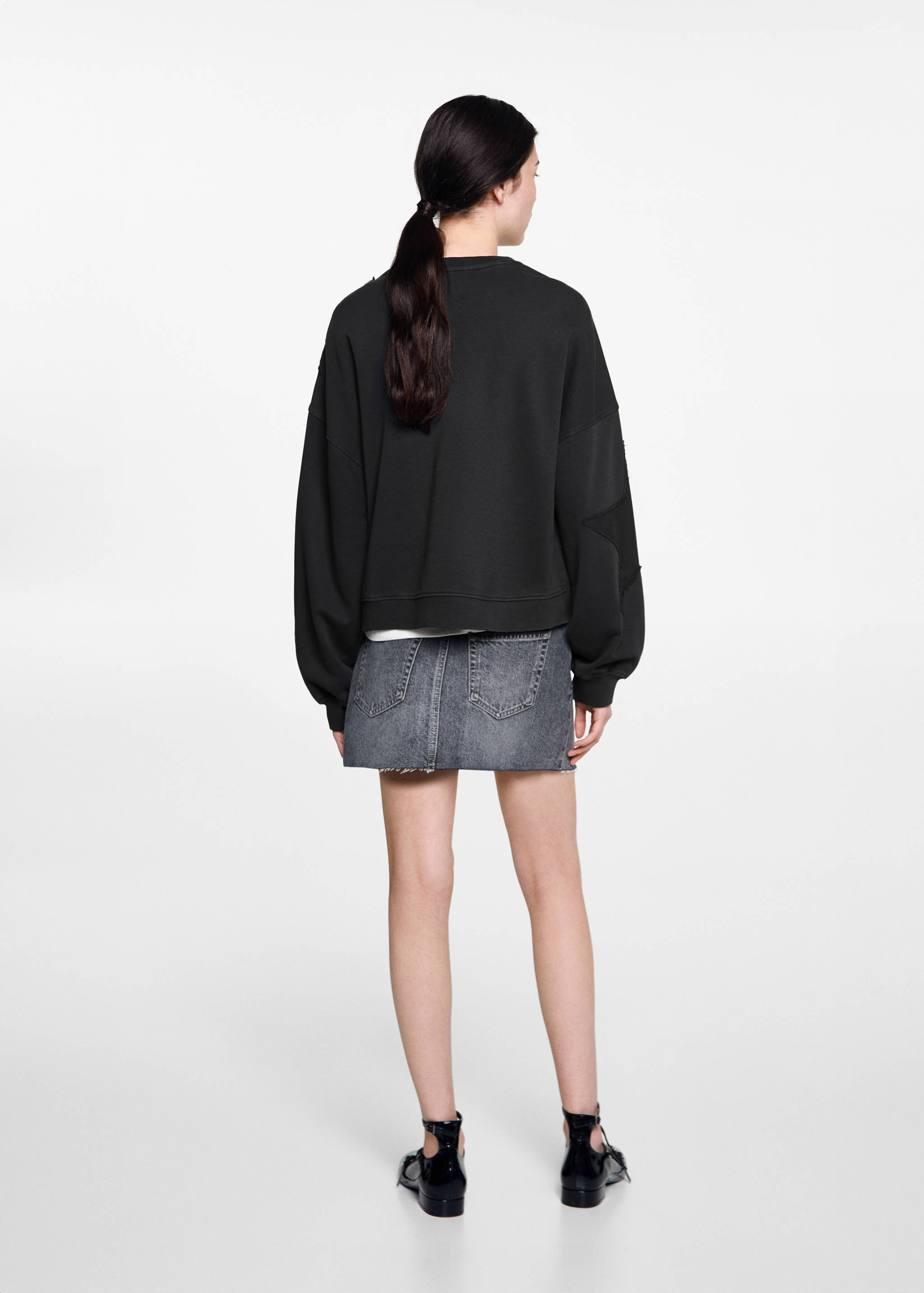 Embroidered stars sweatshirt - Reverse of the article