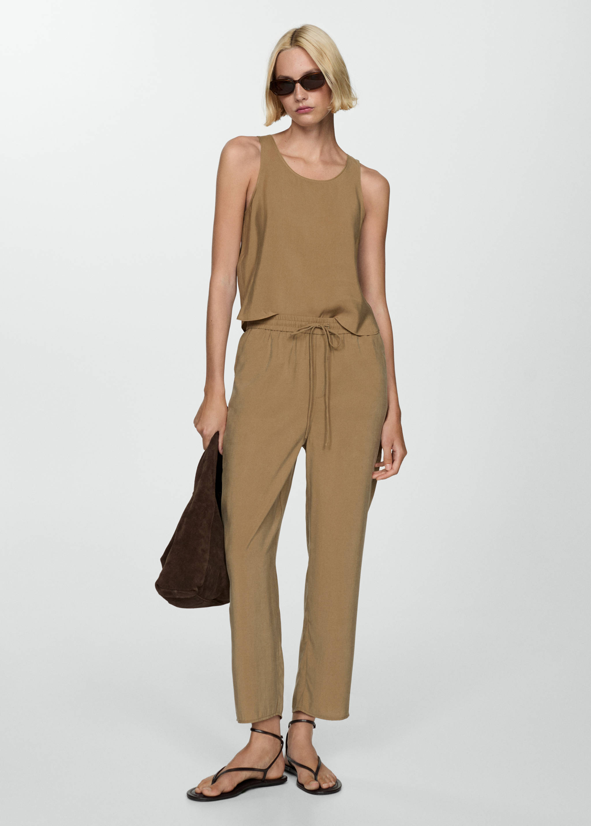 Pantalon droit modal - Plan général