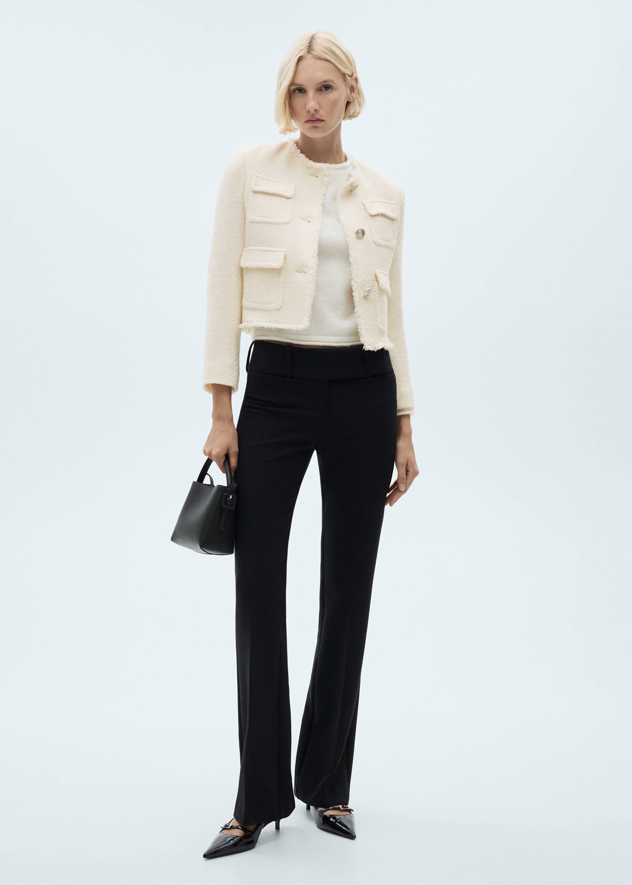 Pocket tweed jacket - General plane