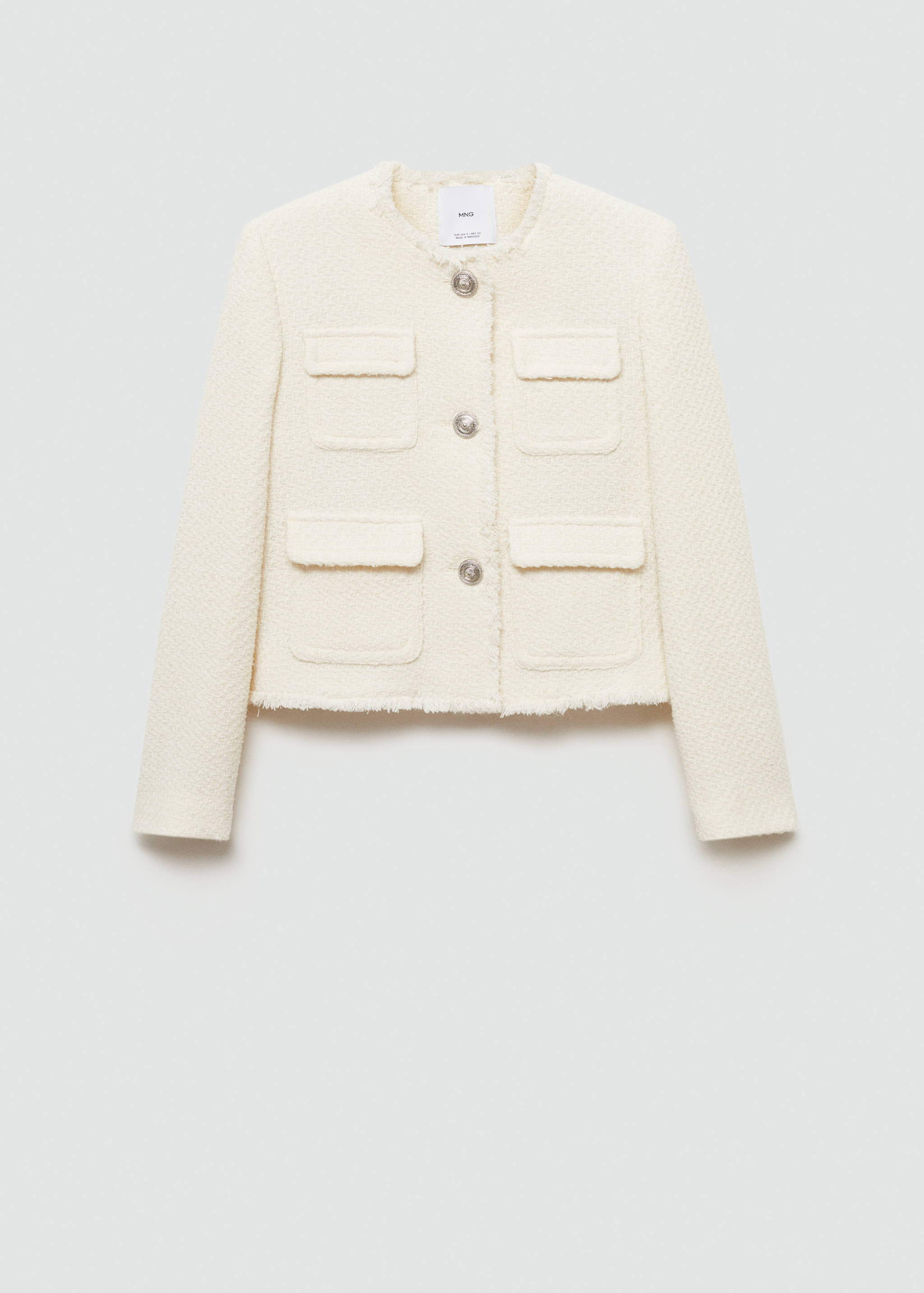 Chaqueta tweed bolsillos - Artículo sin modelo