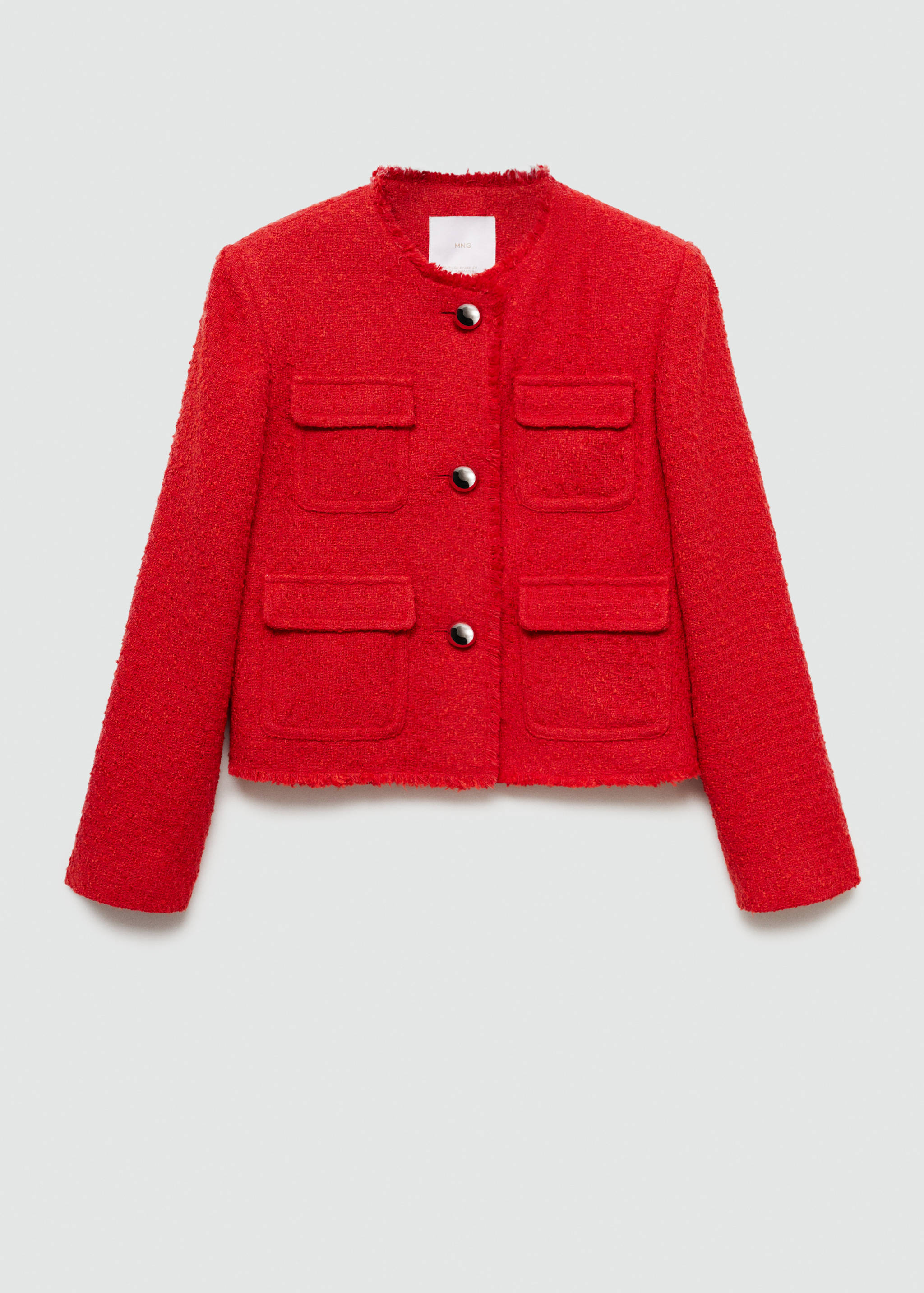 Chaqueta tweed bolsillos - Artículo sin modelo