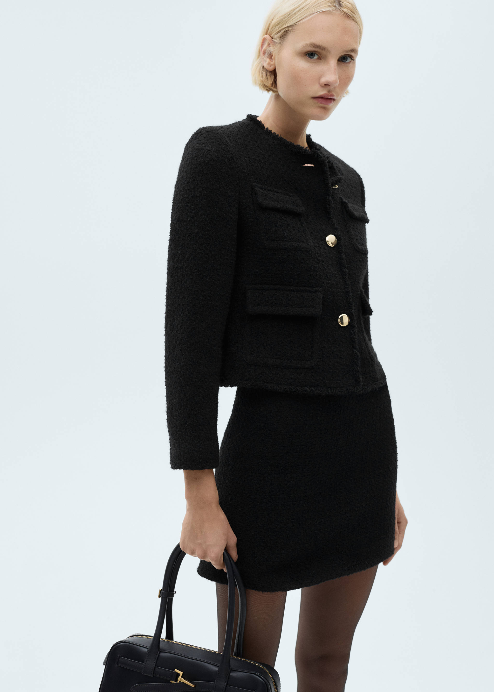 Pocket tweed jacket - Medium plane