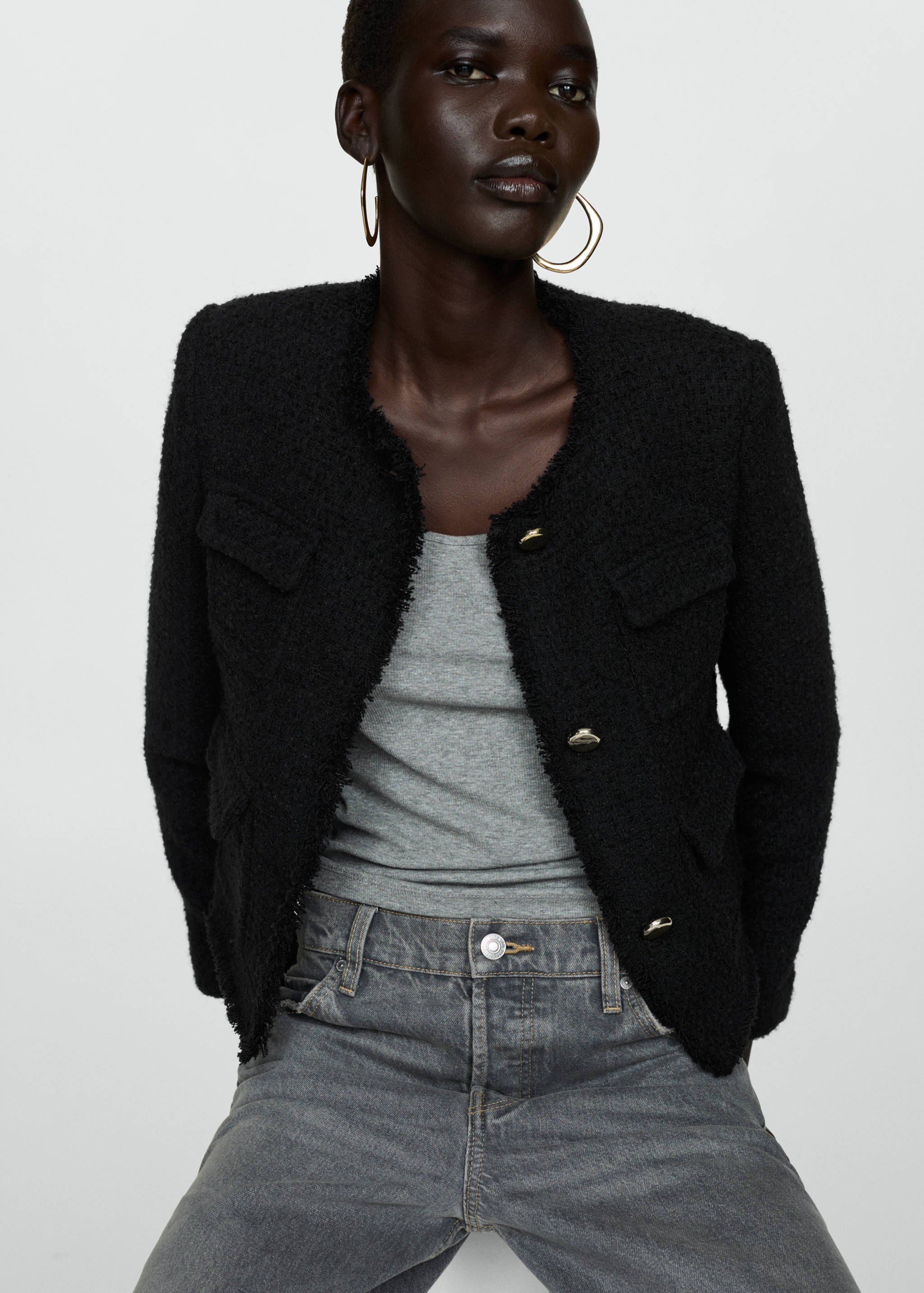 Pocket tweed jacket - Details of the article 2