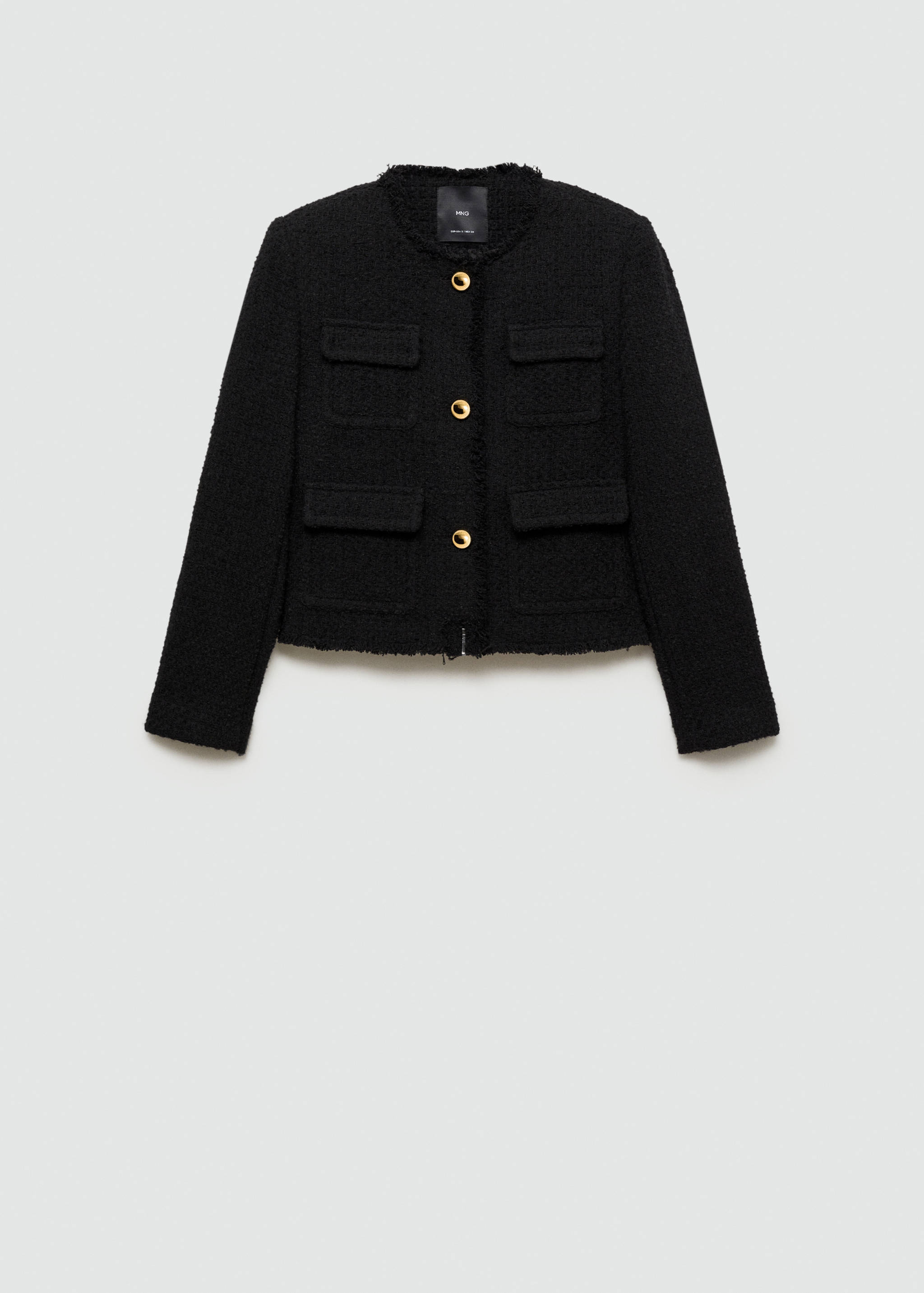 Chaqueta tweed bolsillos - Artículo sin modelo