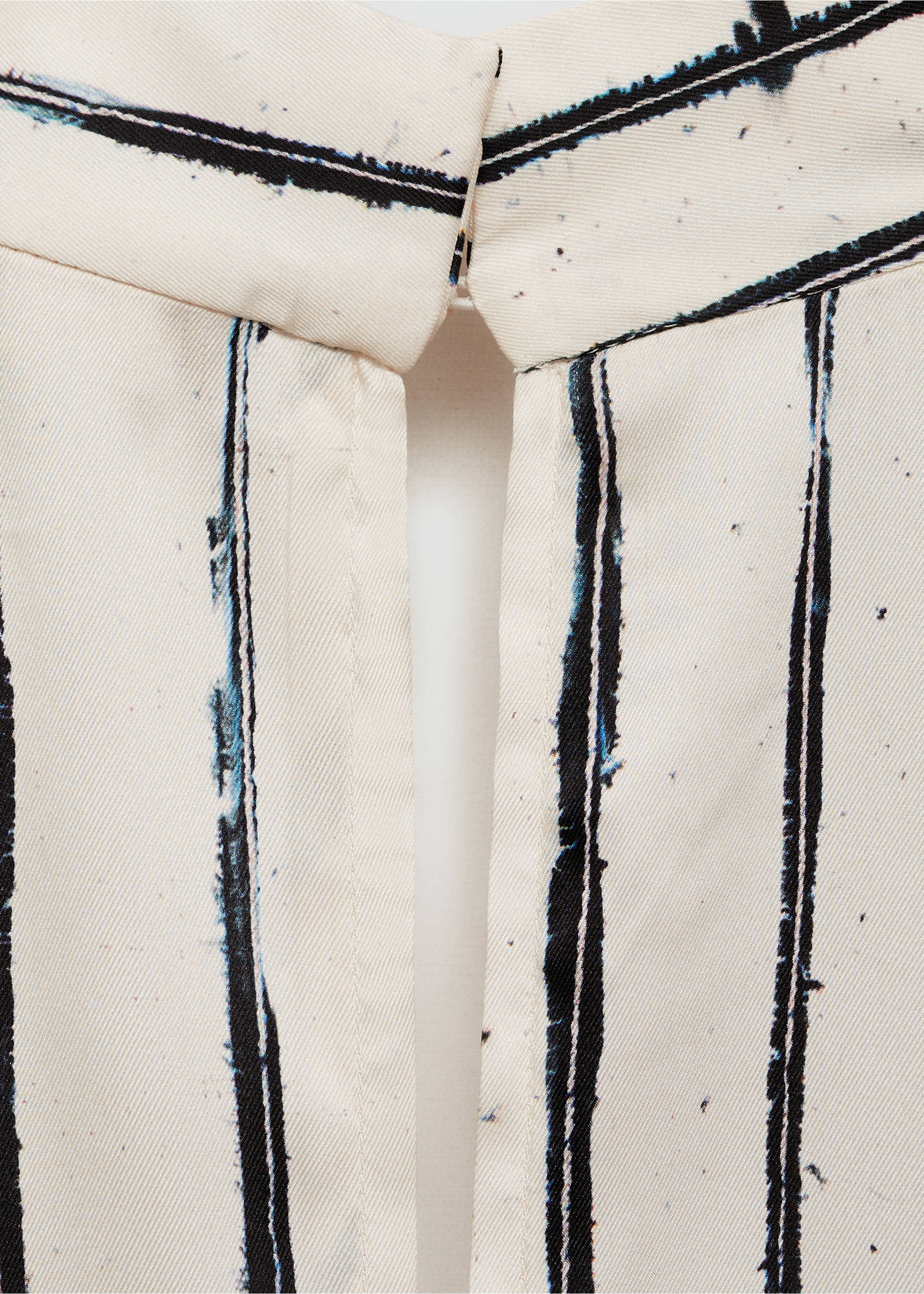 Striped satin jumpsuit - Details of the article 0, White. Ref: 77074069-00.