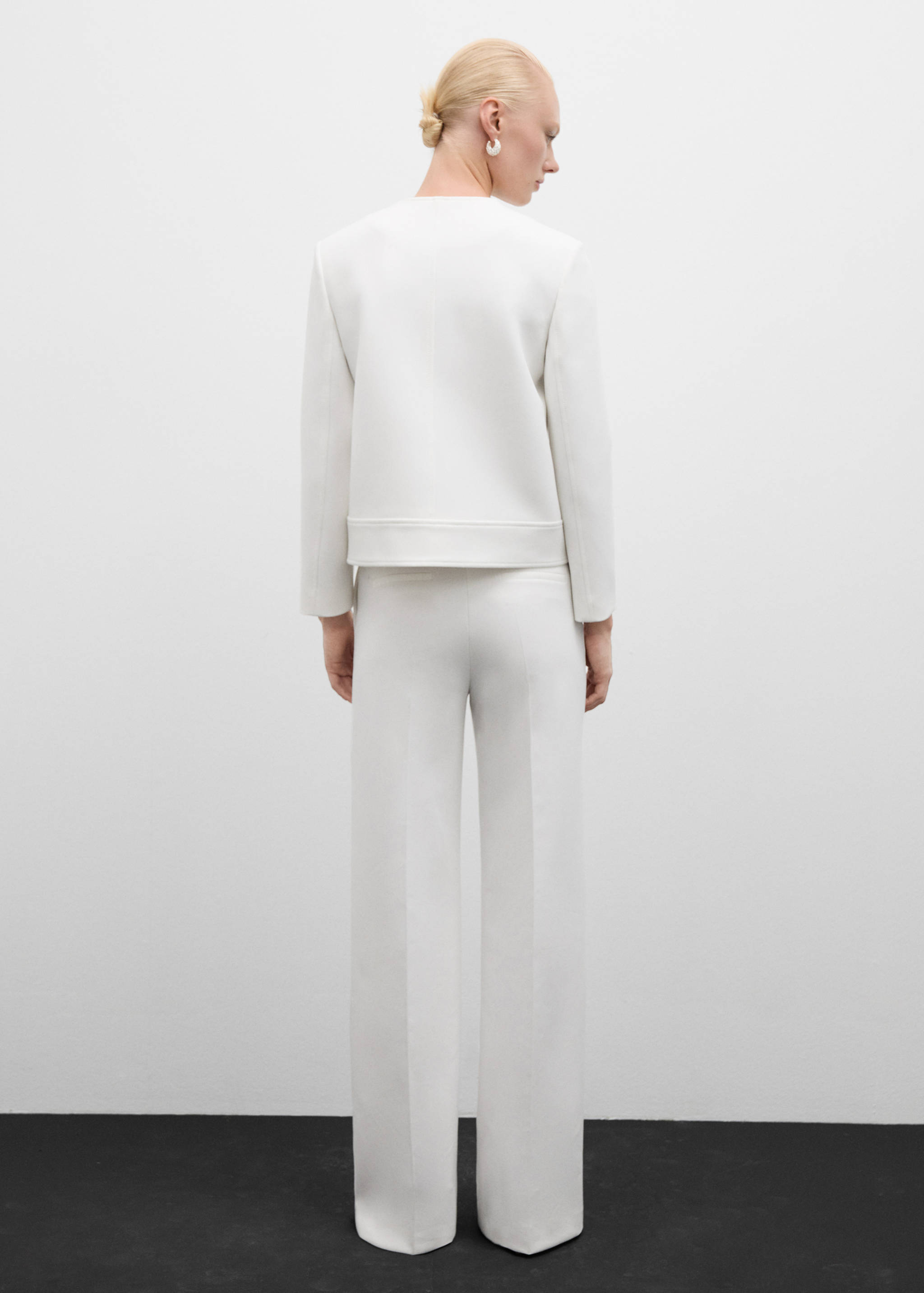 Flowy straight-fit trousers - Reverse of the article