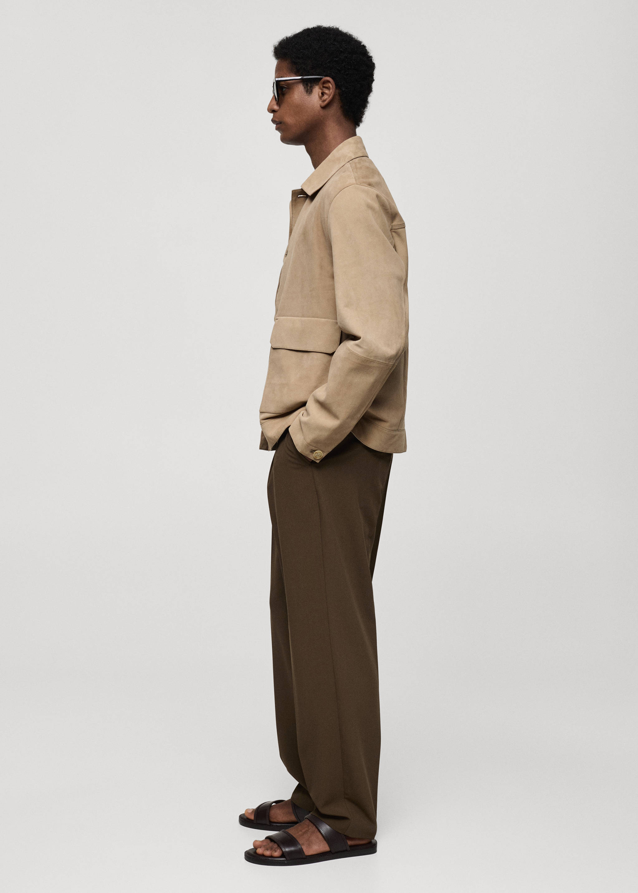 100% leather jacket with pockets - Details of the article 2