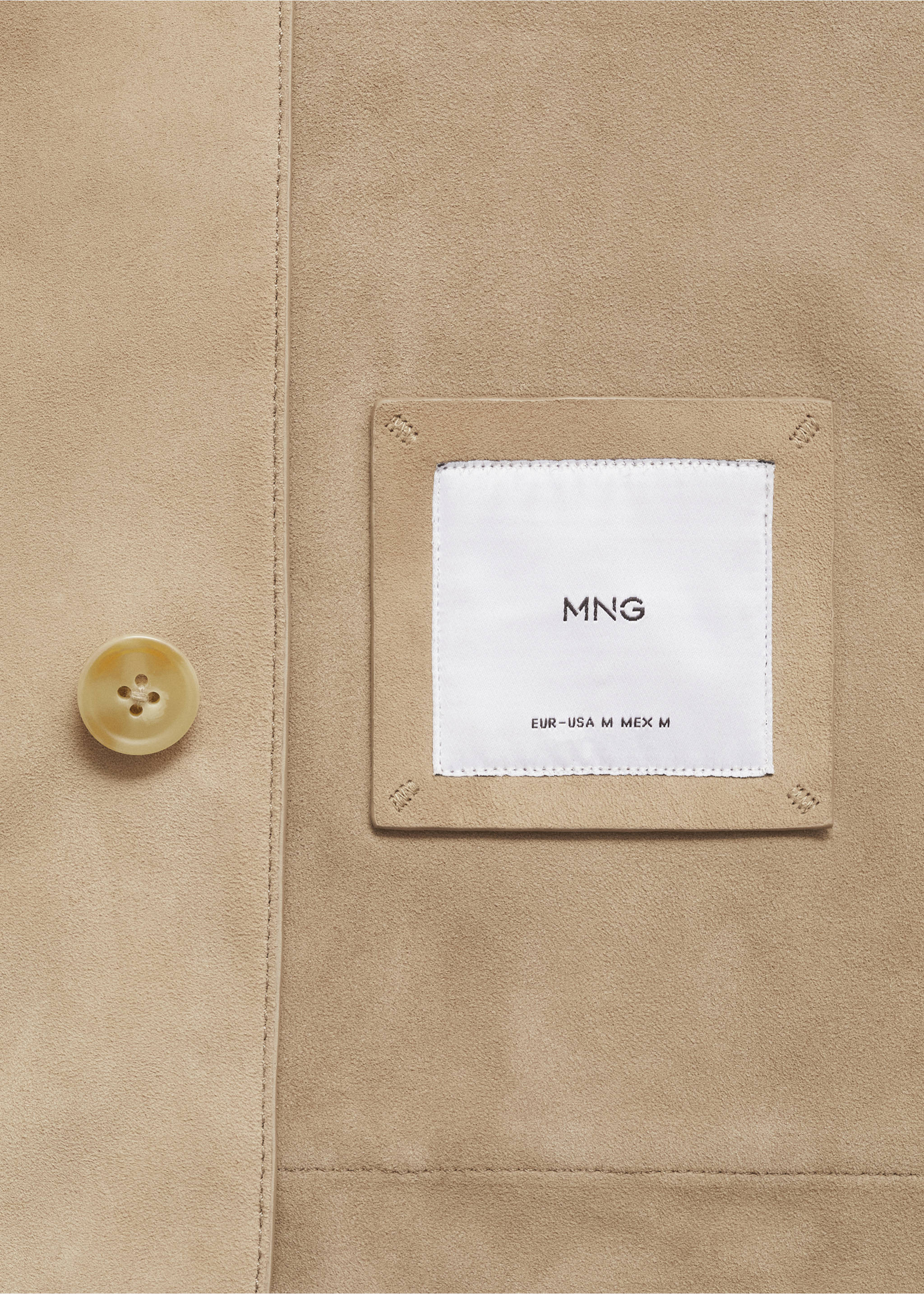 Blouson 100 % cuir daim poches - Détail de l'article 0, Gris clair/pastel. Ref: 77074433-00.