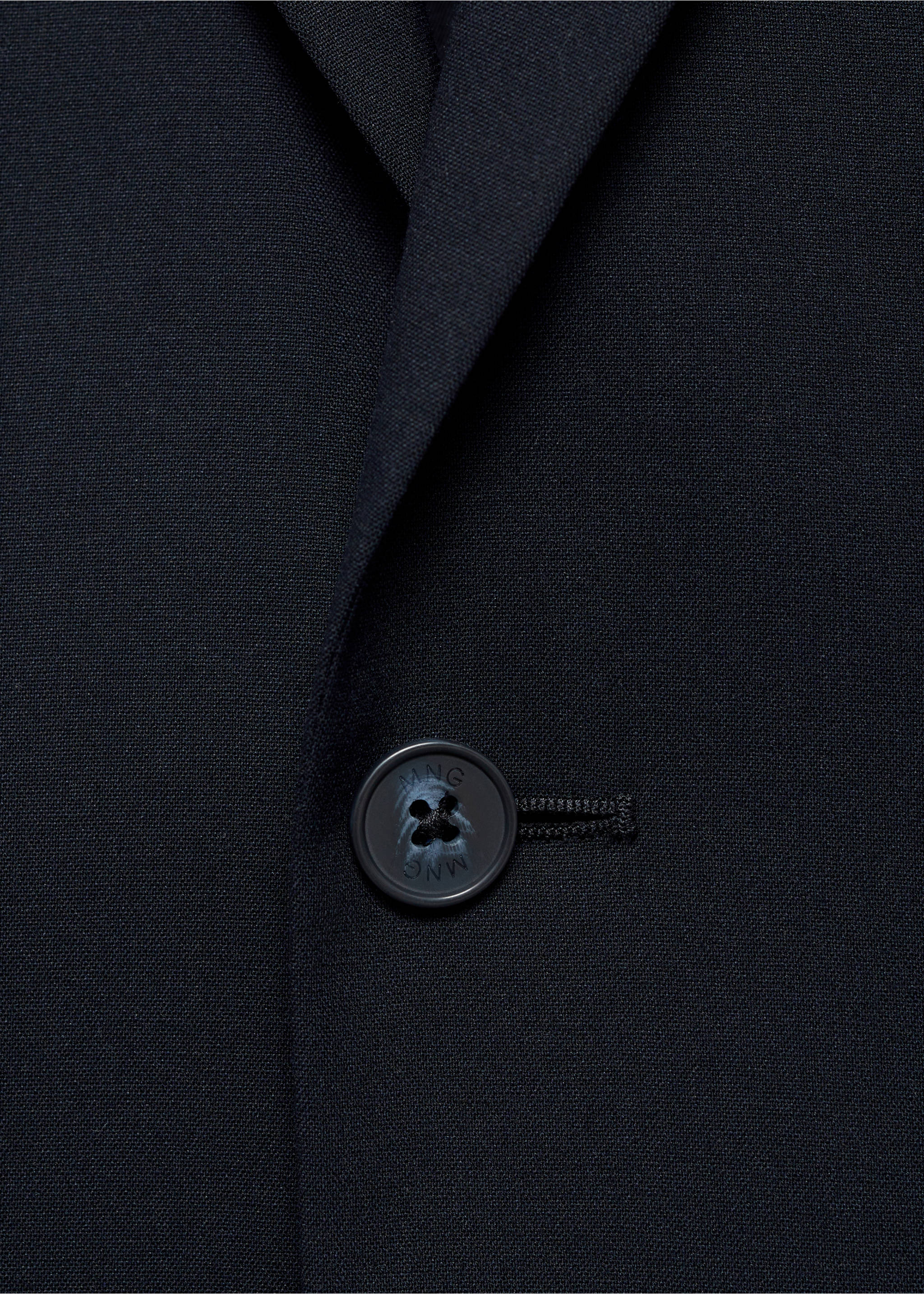 Slim-fit suit jacket - Details of the article 8, Dark Navy. Ref: 77074436-00.