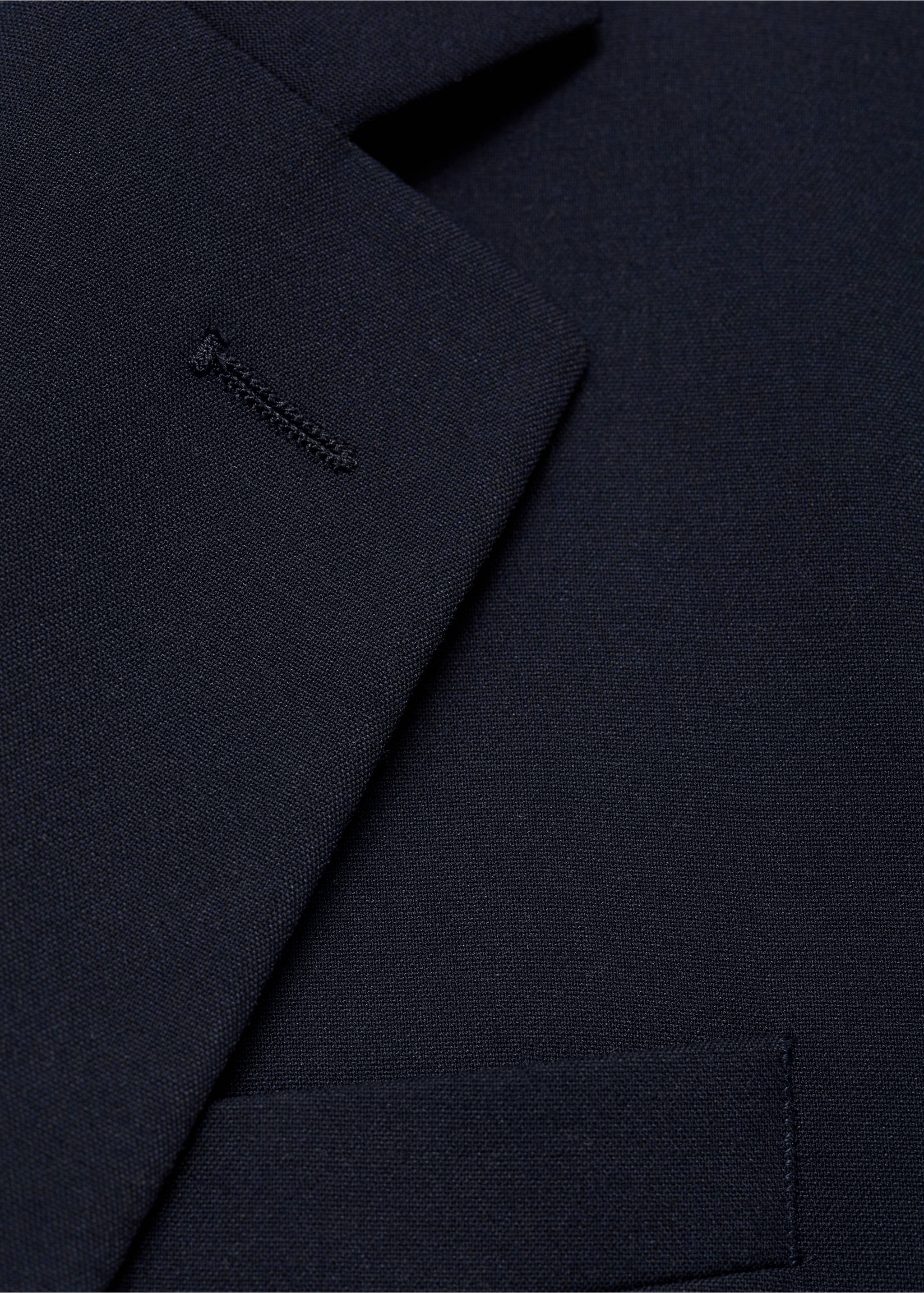 Slim-fit suit jacket - Details of the article 0, Dark Navy. Ref: 77074436-00.