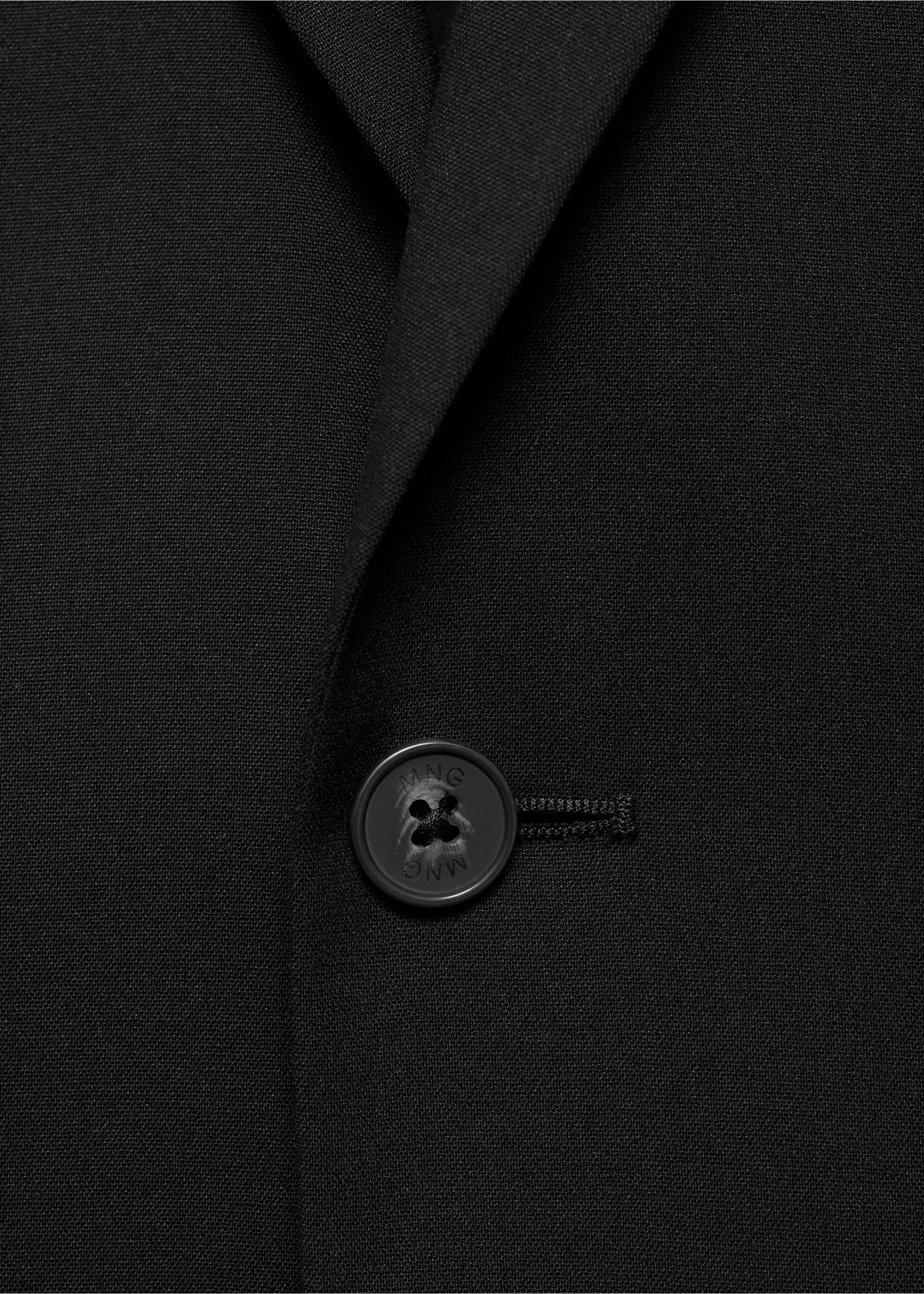 Veste de costume slim fit - Détail de l'article 8, Noir. Ref: 77074436-00.