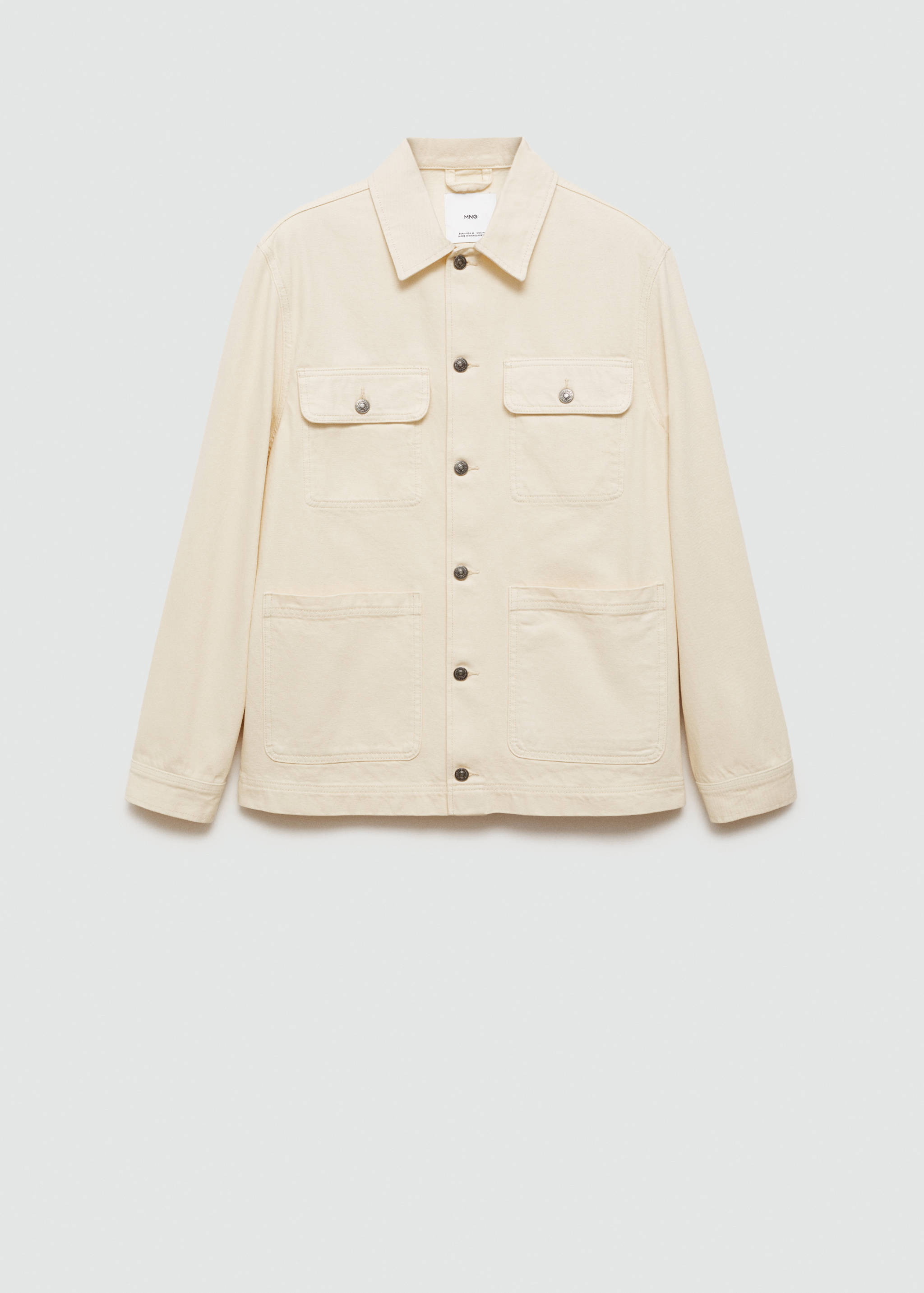 Denim overshirt pockets - Article without model