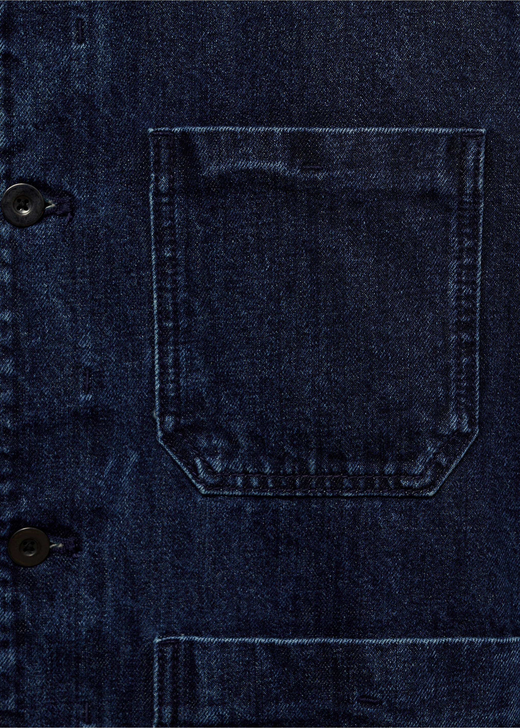 Spijkerjack met zakken - Detail van het artikel 8, Donkerblauw. Ref: 77074440-00.