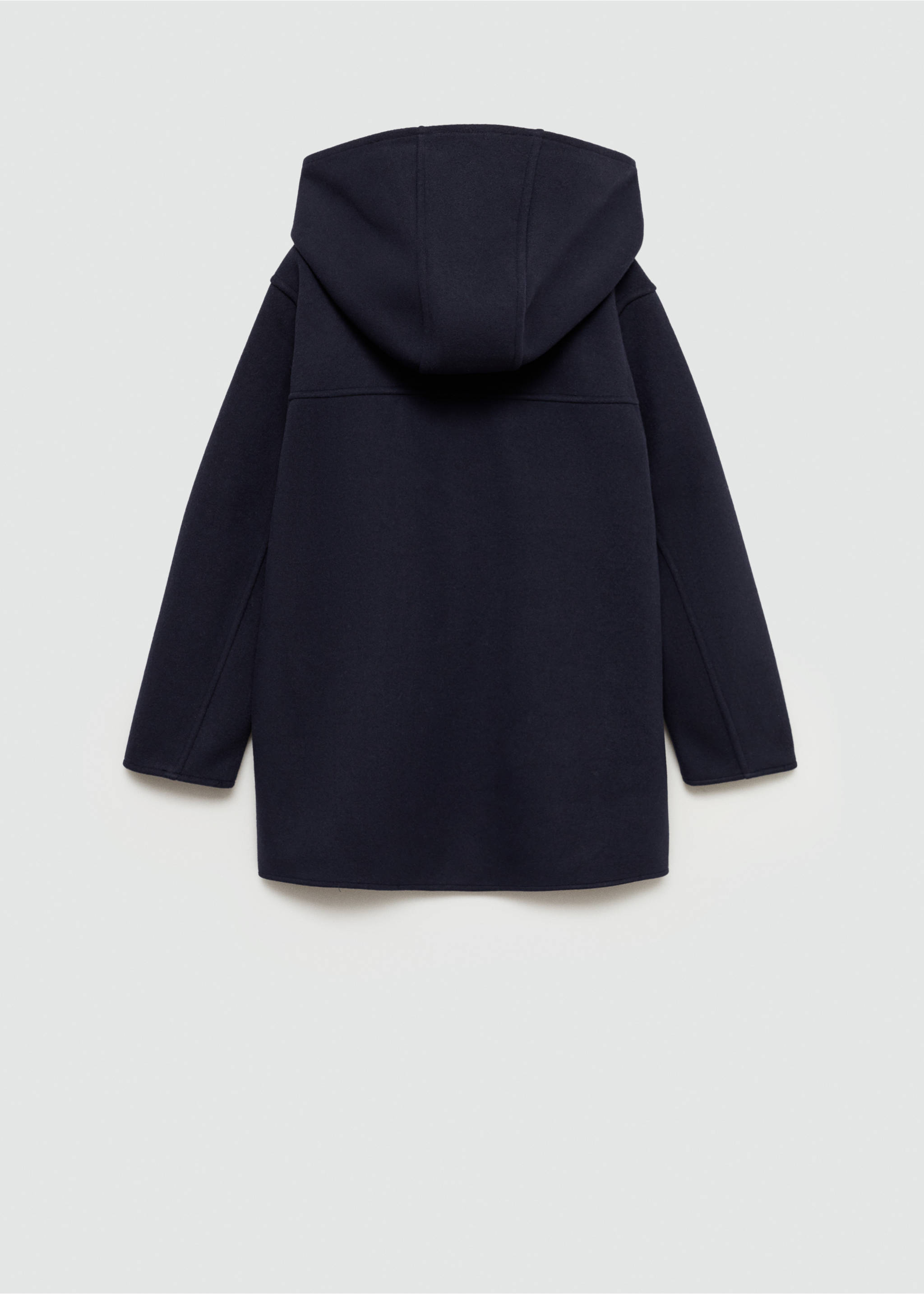 Manteau capuche boutons - Verso de l’article, Bleu marine foncé. Ref: 77074441-00.