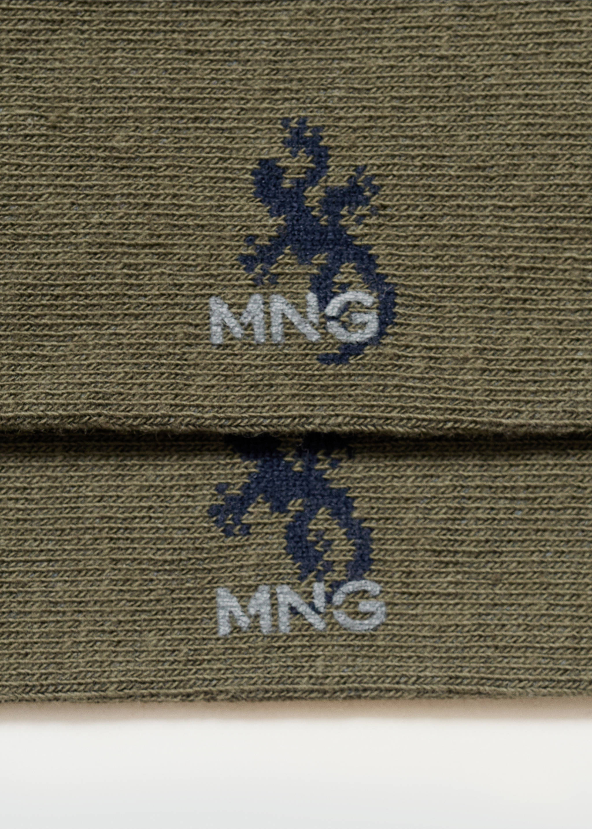 Animal print cotton socks - Details of the article 0, Khaki. Ref: 77074443-00.