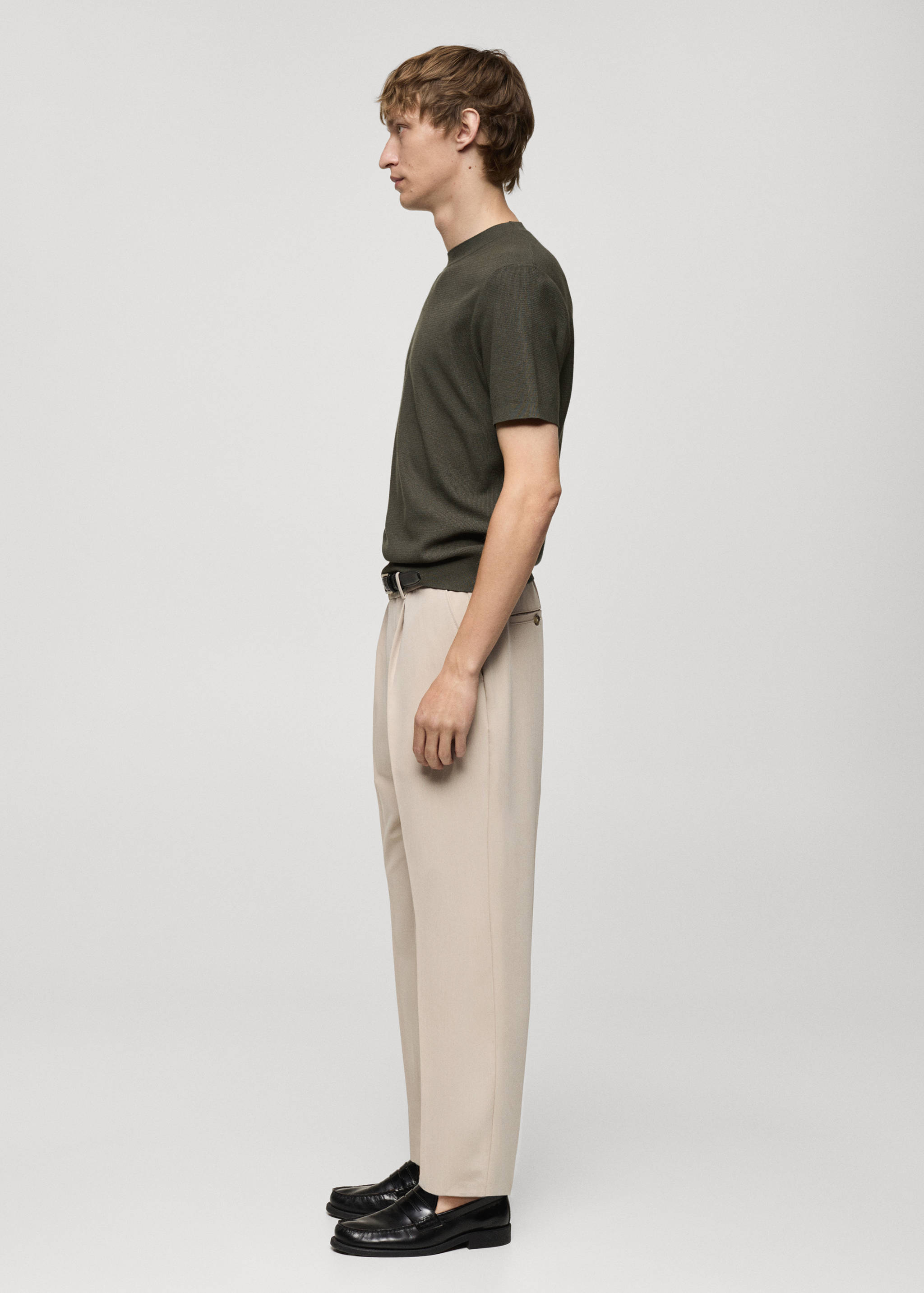 Structured knitted t-shirt - Details of the article 2